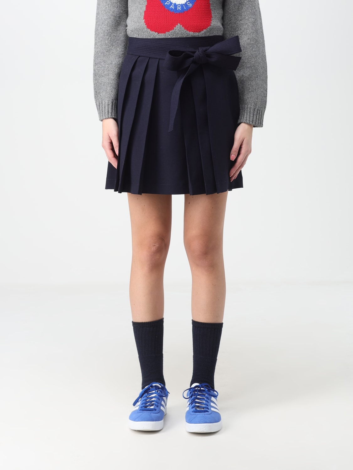 KENZO SKIRT: Kenzo wool skirt, Blue - Img 1