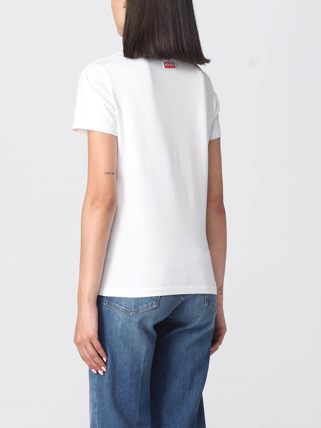 Kenzo Outlet: cotton t-shirt - White | Kenzo t-shirt FD62TS0844SO ...