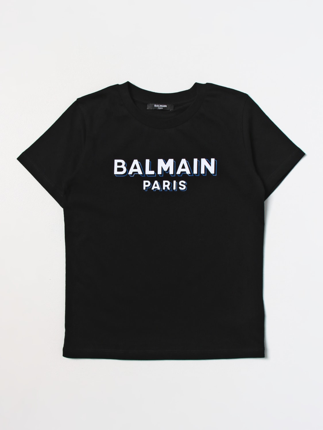 BALMAIN 티셔츠: 티셔츠 남아 Balmain Kids, 블랙 - Img 1