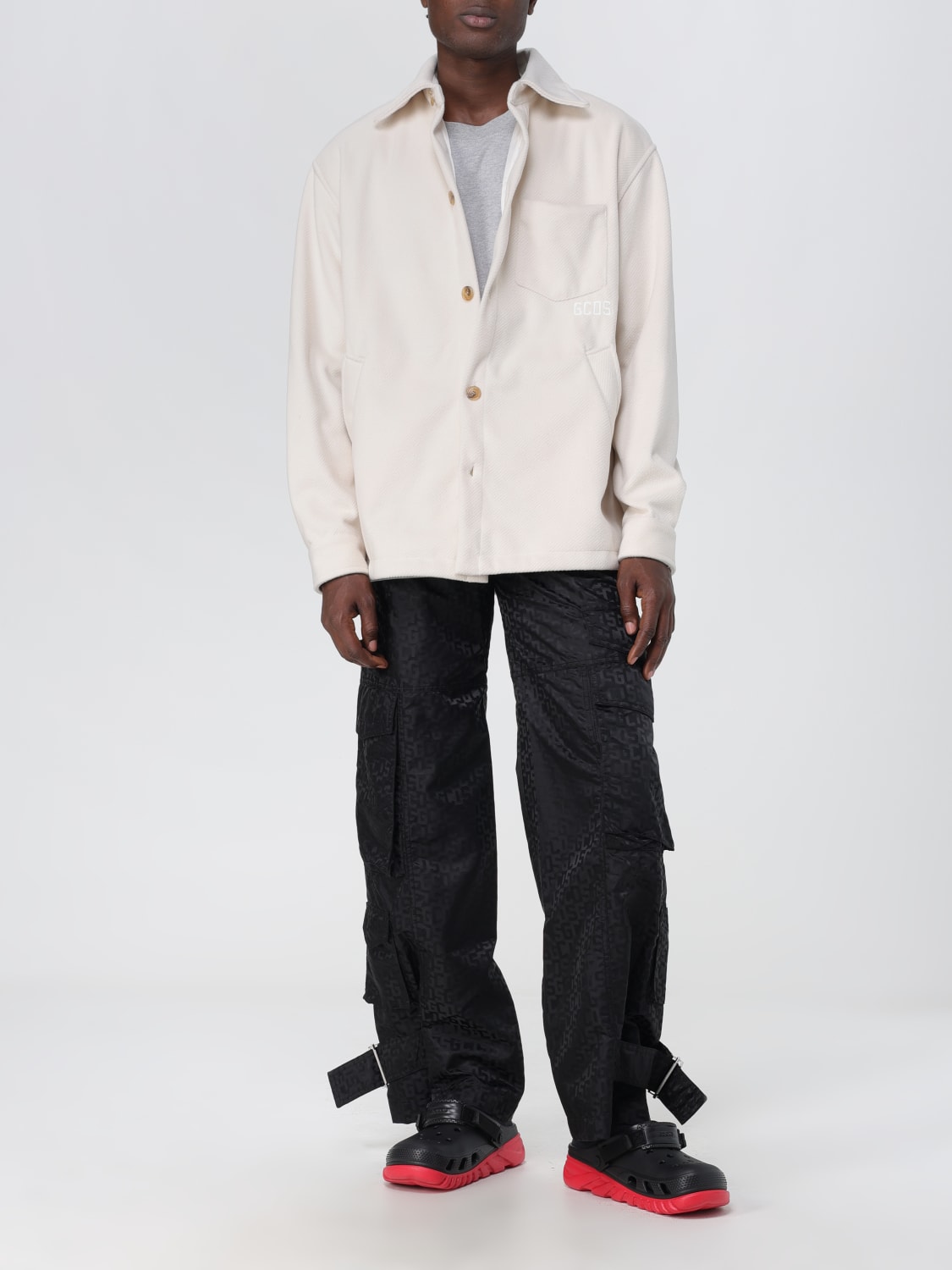 GCDS JACKET: Blazer men GCDS, Yellow Cream - Img 2