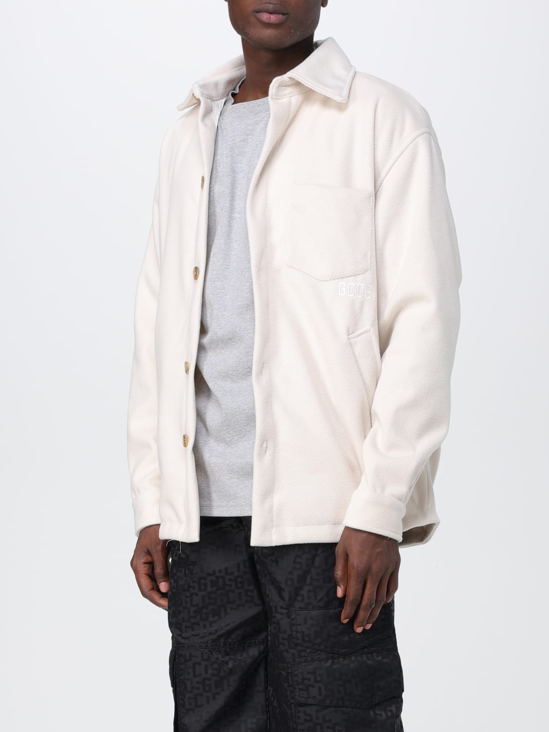 GCDS JACKET: Blazer men GCDS, Yellow Cream - Img 4