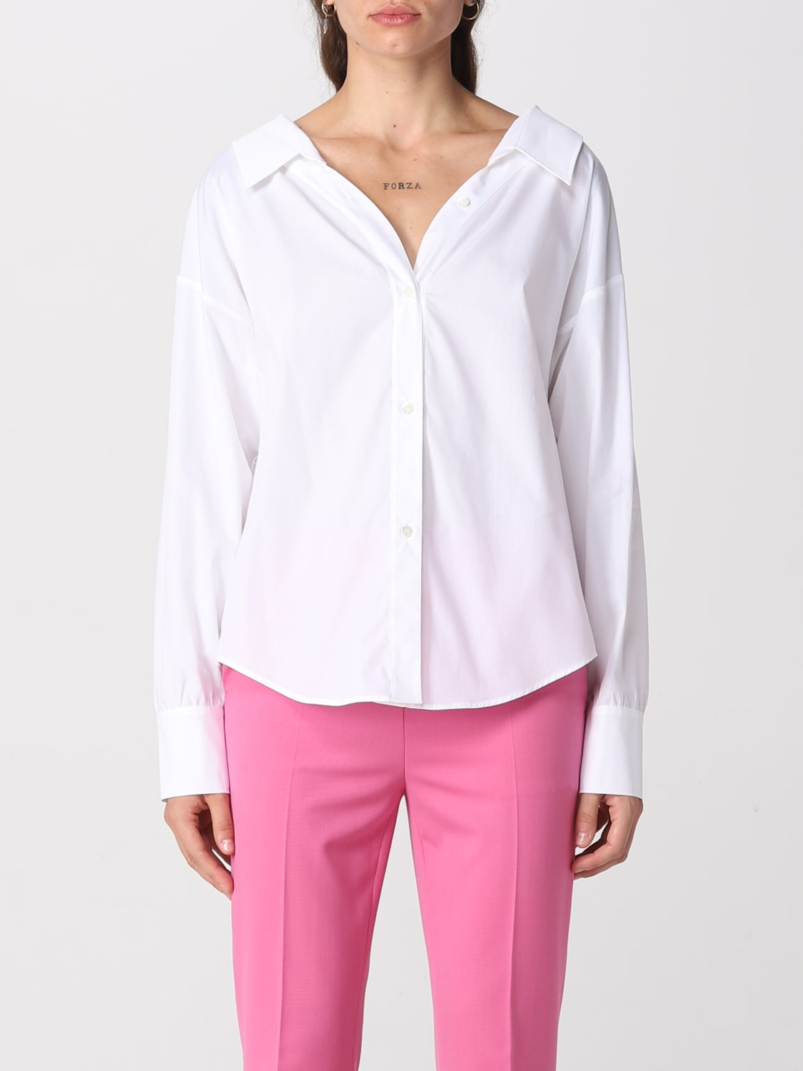 MOSCHINO JEANS SHIRT: Shirt woman Moschino Jeans, White - Img 1