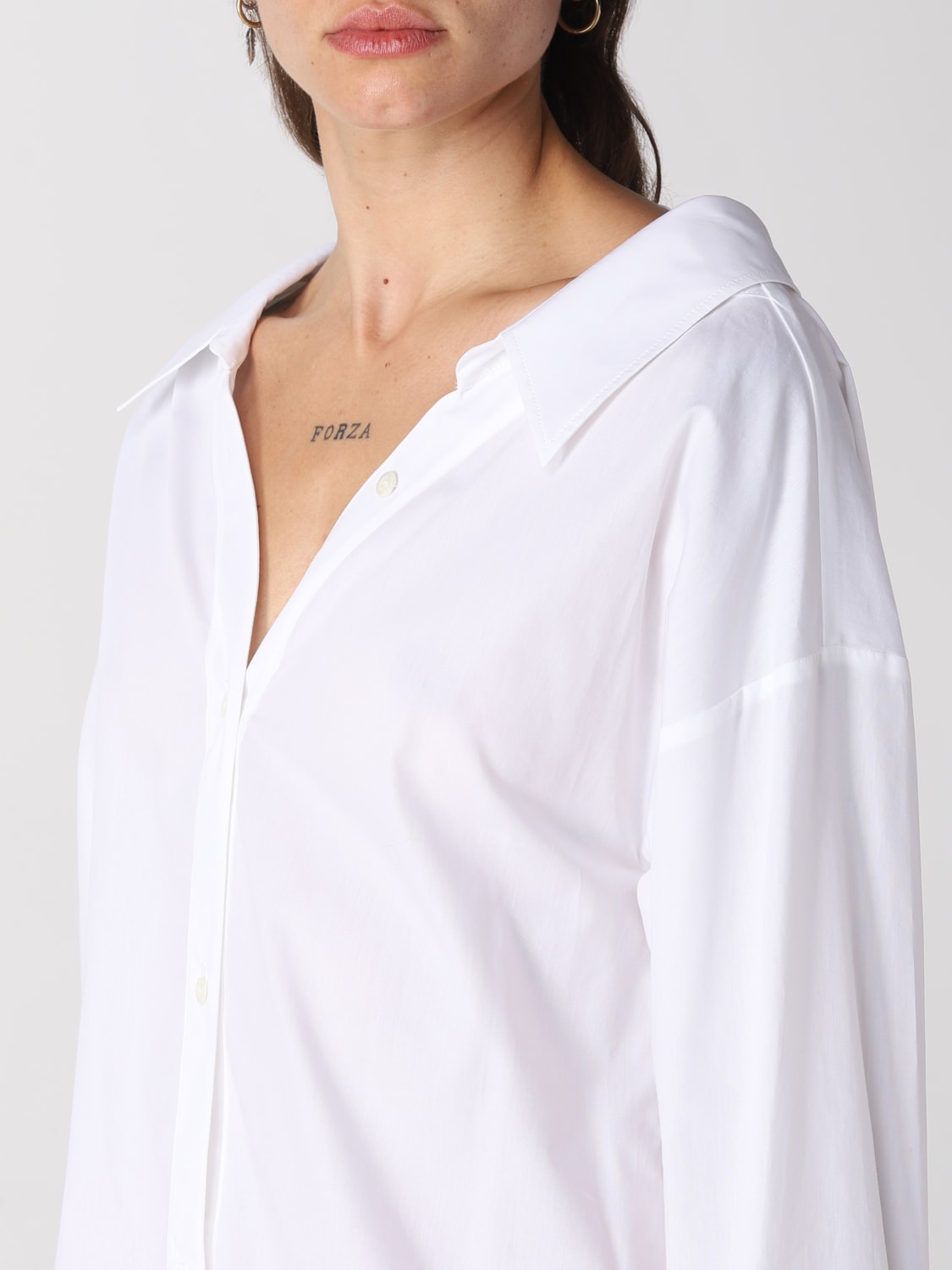 MOSCHINO JEANS SHIRT: Shirt woman Moschino Jeans, White - Img 4