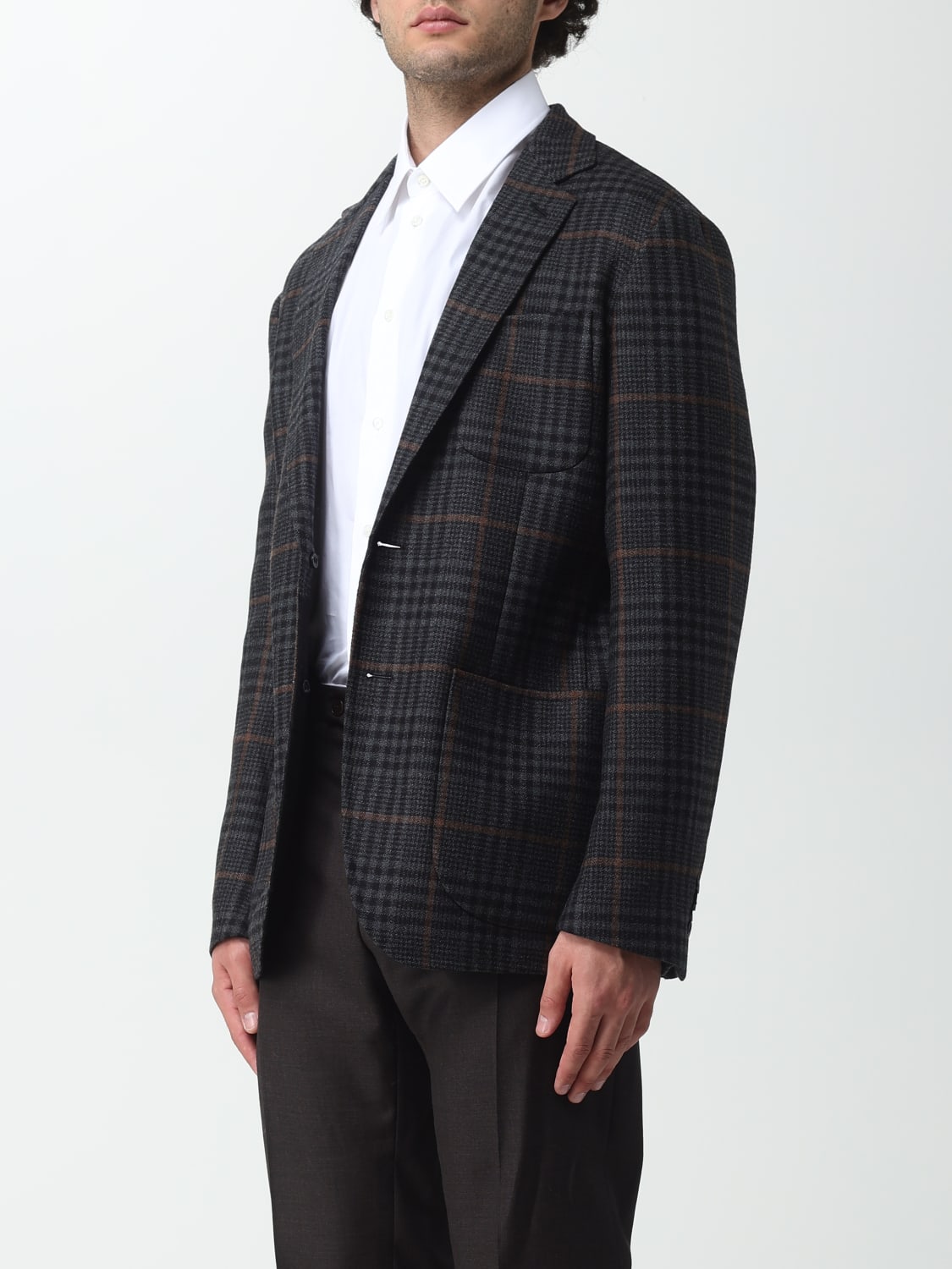 BRIONI ブレザー: ブレザー メンズ Brioni, ブラック - Img 4