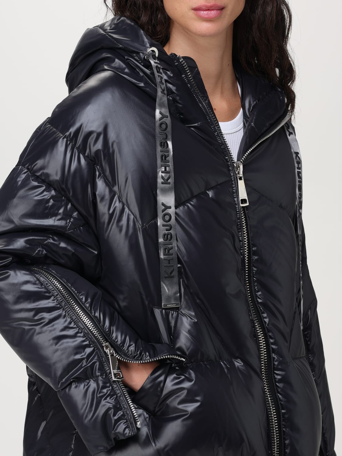 ジャケット KHRISJOY Woman Jacket Black AFPW004NNYL BK01 KHRISJOY: Jacket woman - Black | Khrisjoy jacket AFPW001NNYL