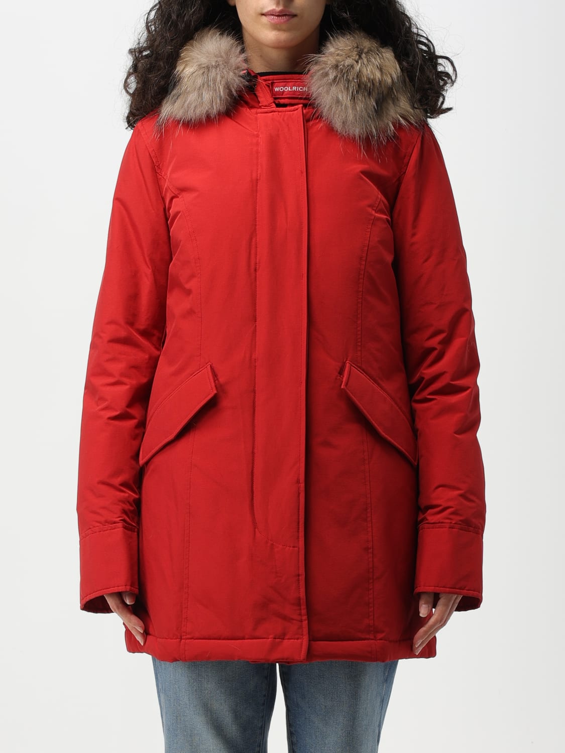 WOOLRICH Jacket woman Red Woolrich jacket CFWWOU0538FRUT0001 online at GIGLIO.COM