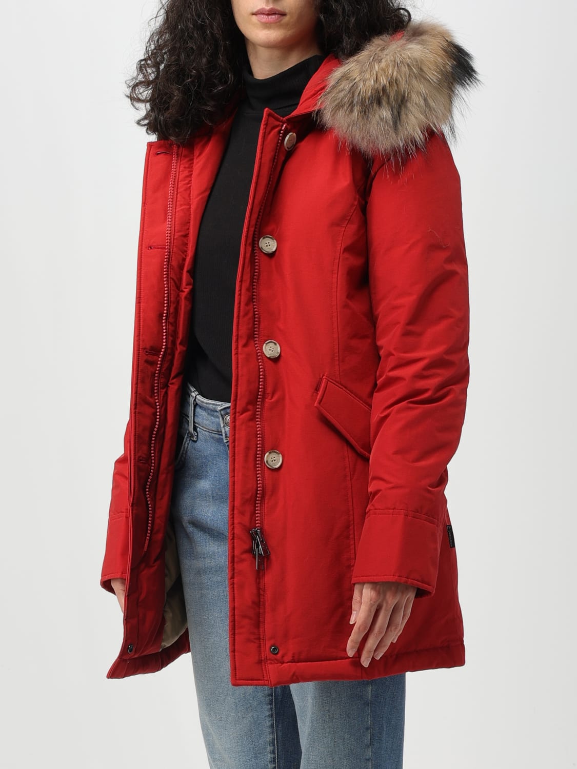 WOOLRICH COAT: Jacket woman Woolrich, Red - Img 3