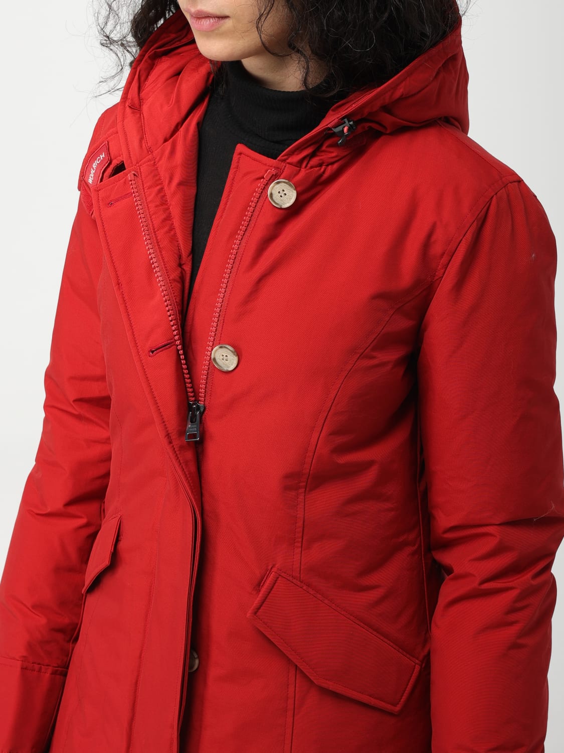 WOOLRICH COAT: Jacket woman Woolrich, Red - Img 4