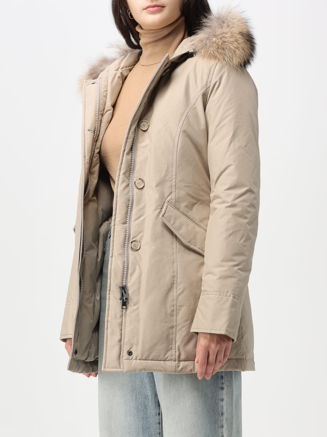 ジャケット WOOLRICH Women Jackets CFWWOS0129FR BEIGE Women's Summer Jacket in Urban Touch beige | Woolrich US