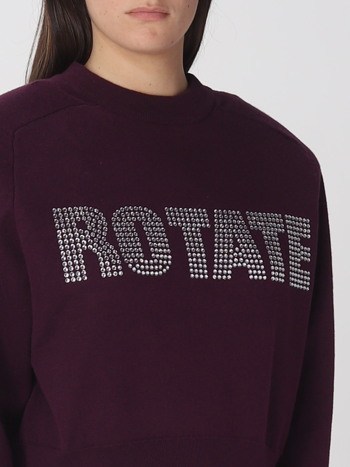 ROTATE 毛衣: 毛衣 女士 Rotate, 酒红 - Img 3