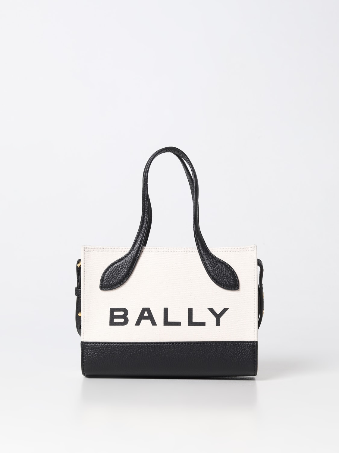 BALLY: bag in canvas and leather - White | Bally mini bag