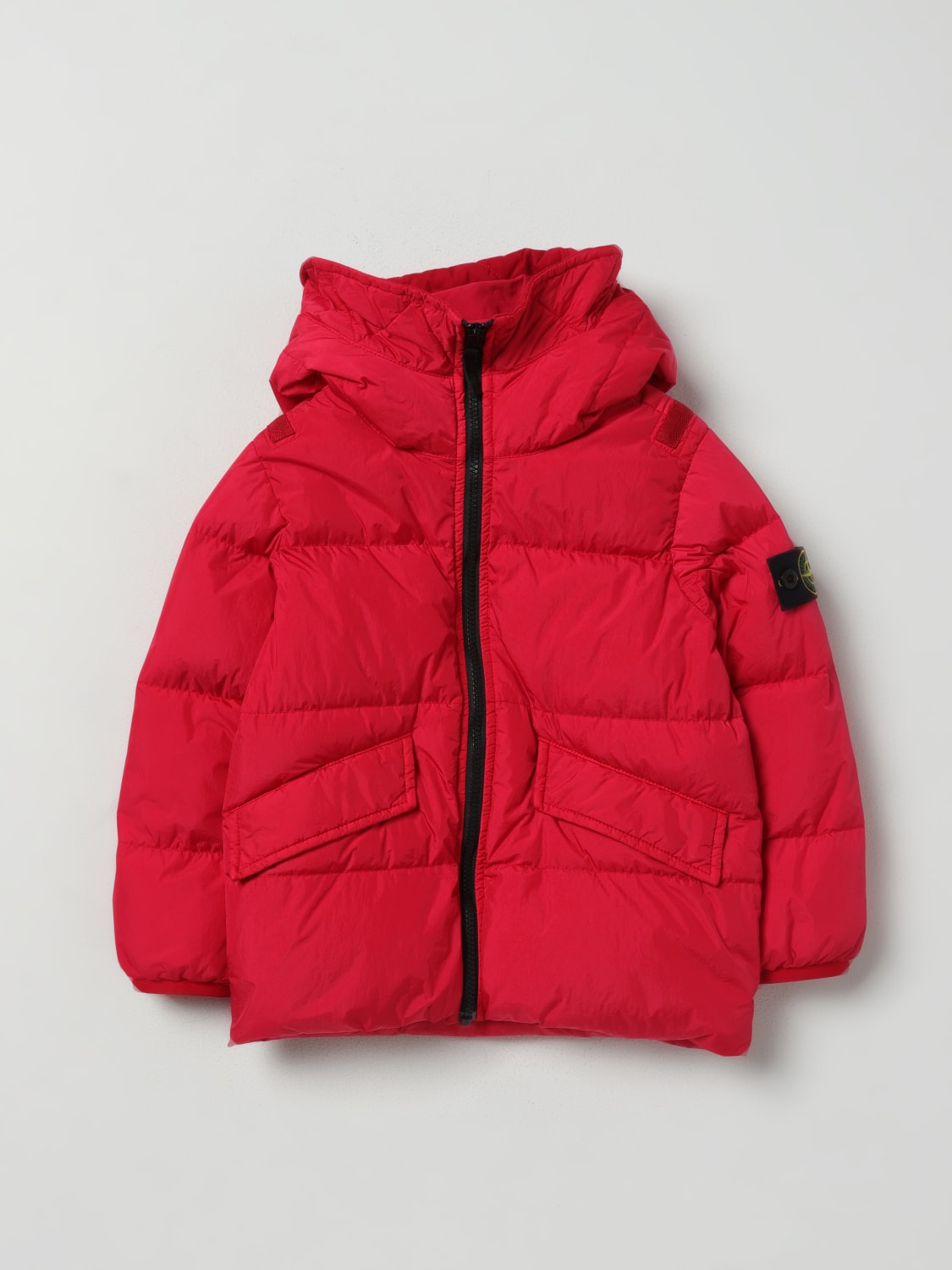 Red stone island jacket junior deals