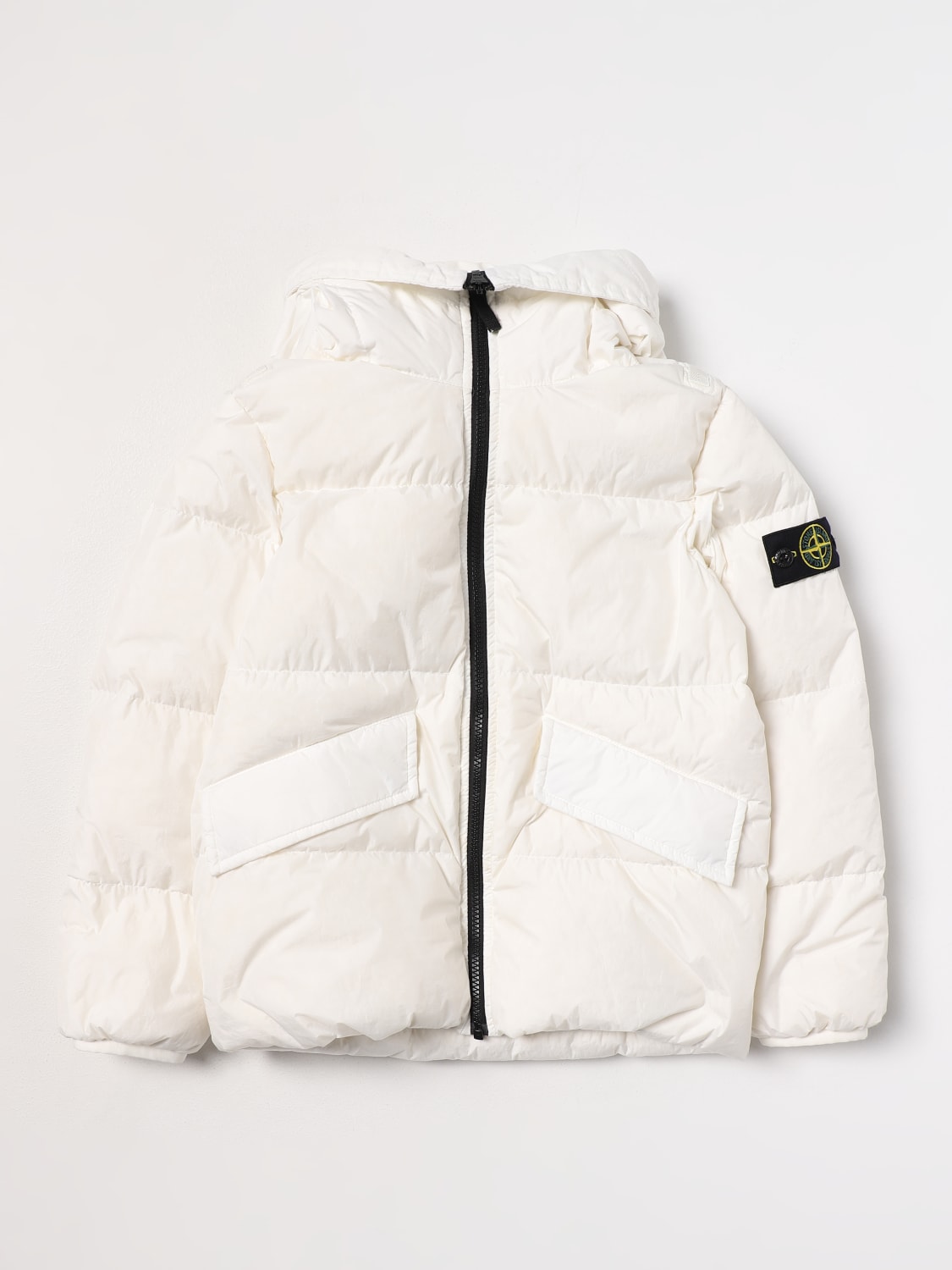 Stone island white puffer jacket online