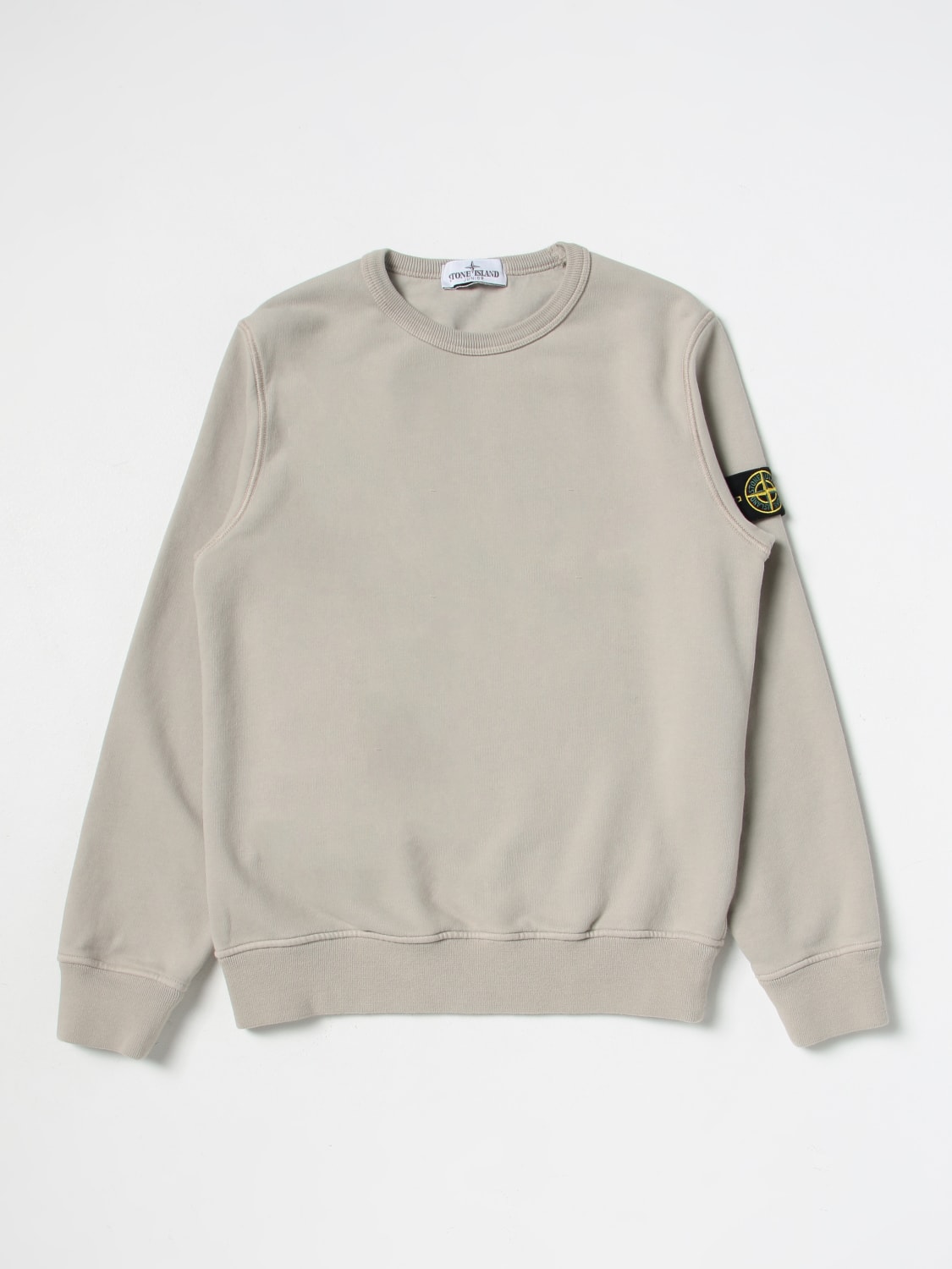 STONE ISLAND JUNIOR cotton sweatshirt Dove Grey Stone Island Junior sweater 61320 online at GIGLIO.COM