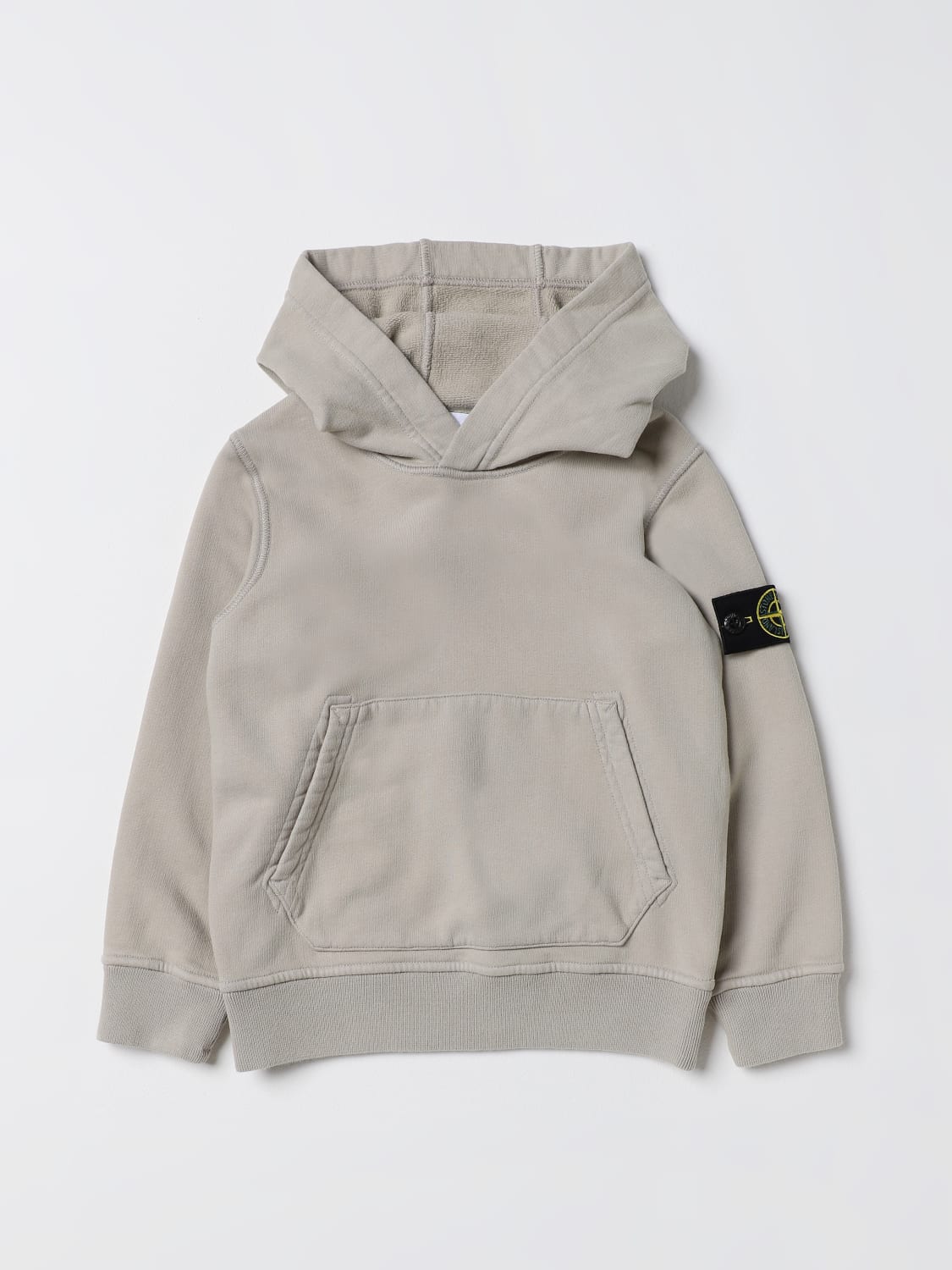 Stone Island Junior Outlet cotton sweatshirt Grey Stone Island Junior sweater 61620 online at GIGLIO.COM