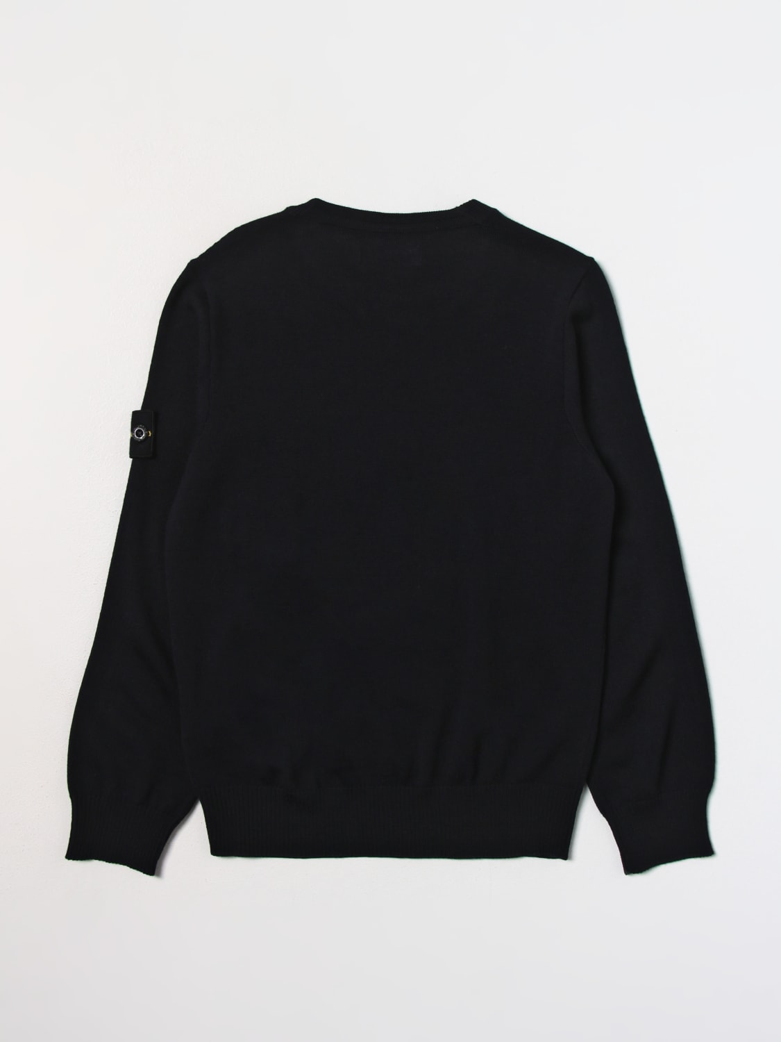 STONE ISLAND JUNIOR SWEATER: Stone Island Junior wool sweater, Blue - Img 2