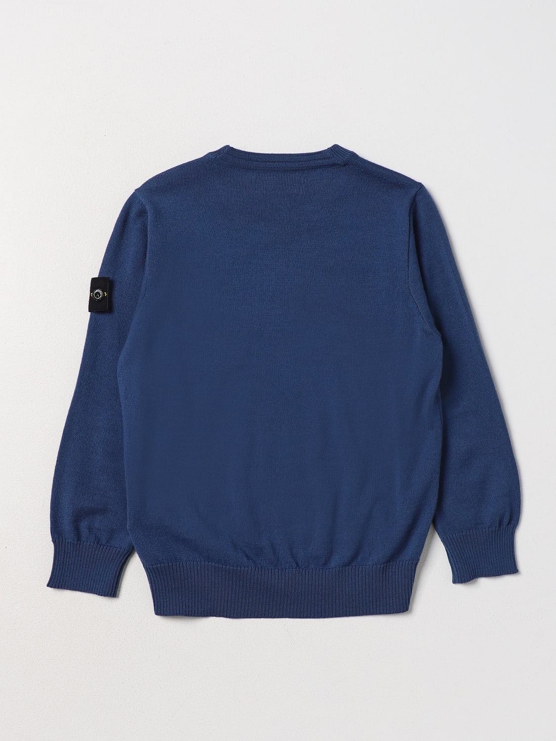 STONE ISLAND JUNIOR SWEATER: Stone Island Junior wool sweater, Navy - Img 2