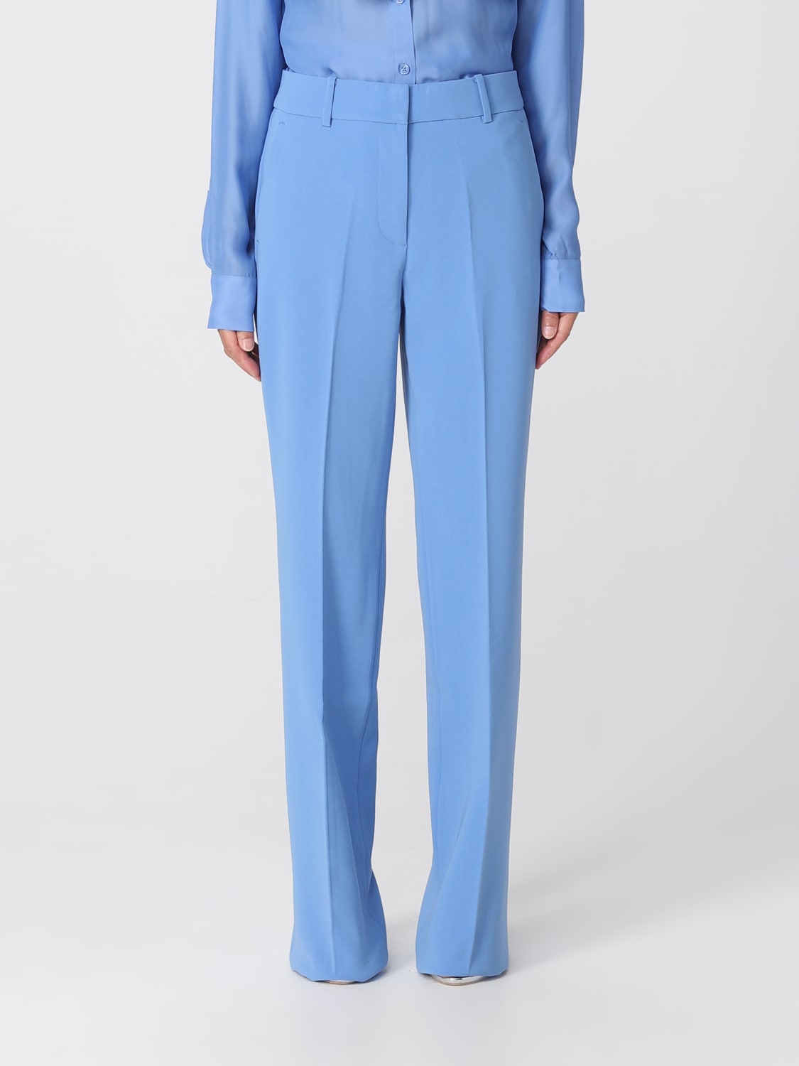 Michael Kors Outlet: pants in acetate - Gnawed Blue