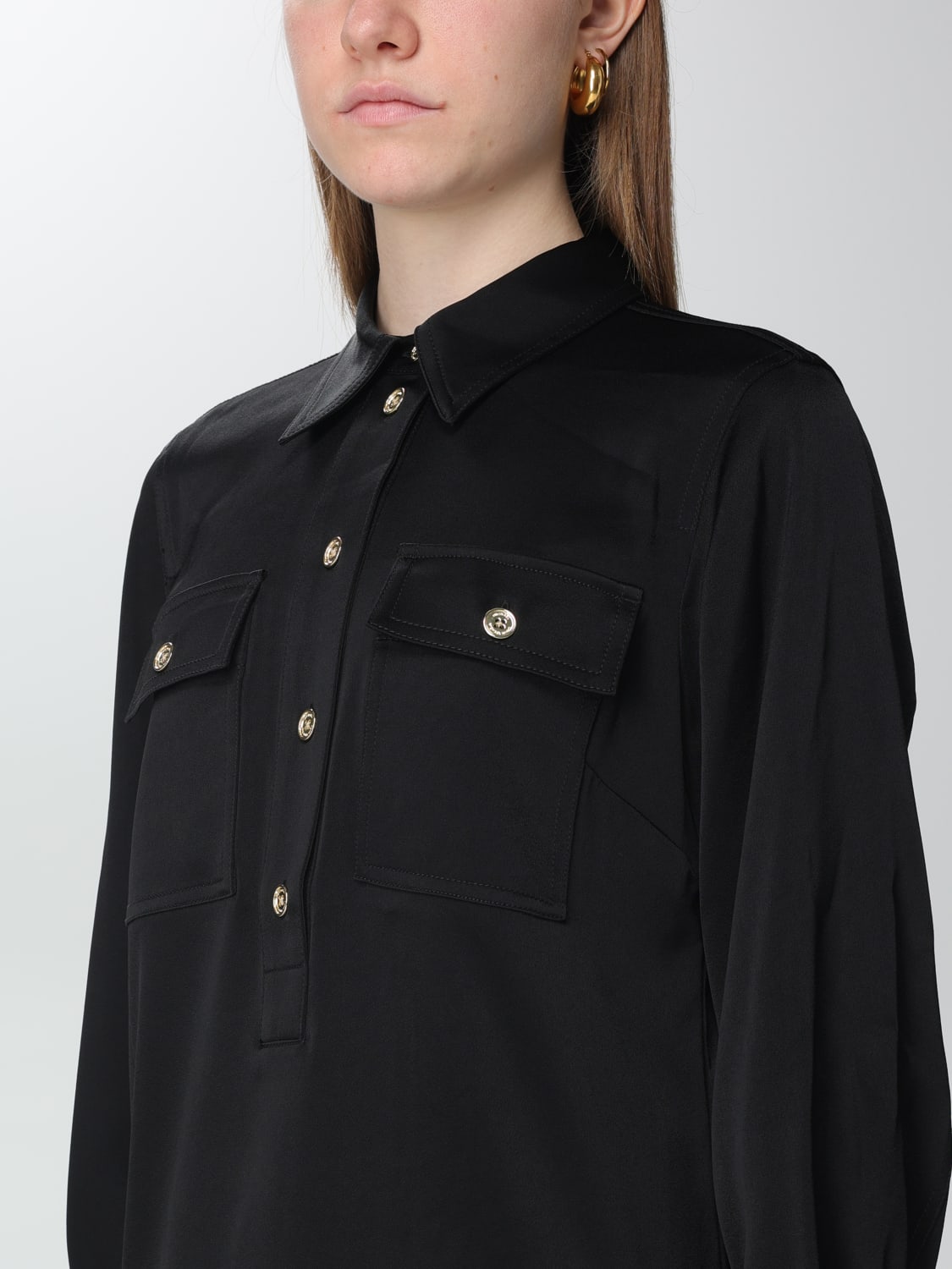 Michael kors blouses black hot sale