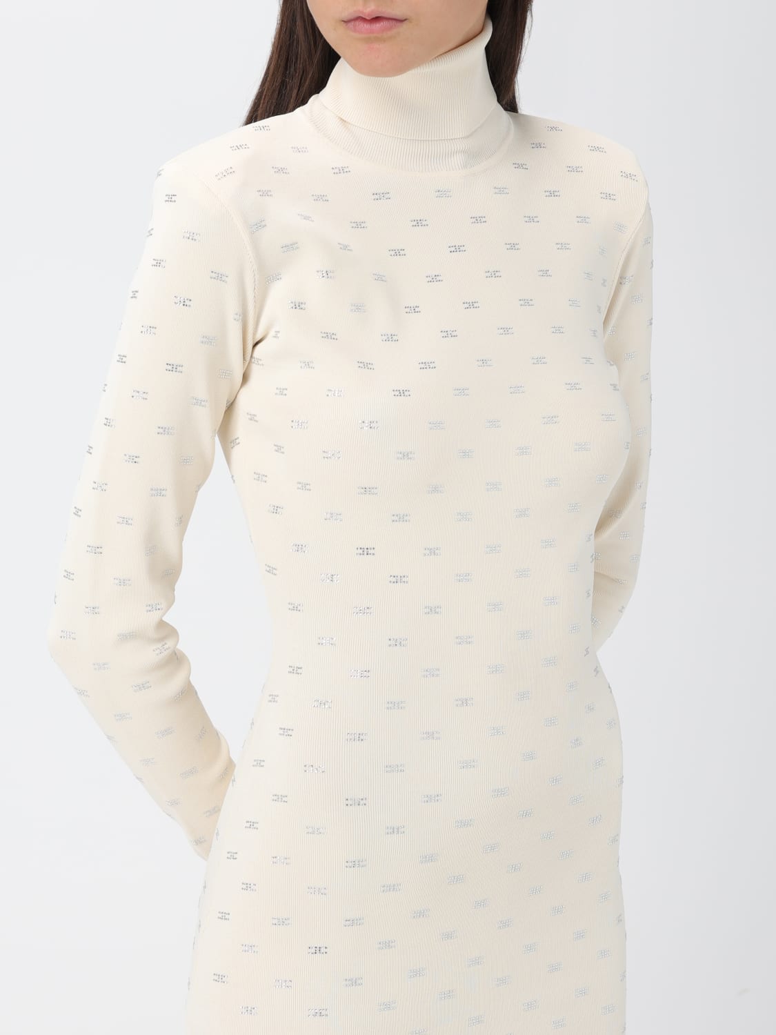ワンピース ELISABETTA FRANCHI Woman Dress Yellow Cream AM08B 193 Elisabetta Franchi Outlet: Dress woman - Yellow Cream