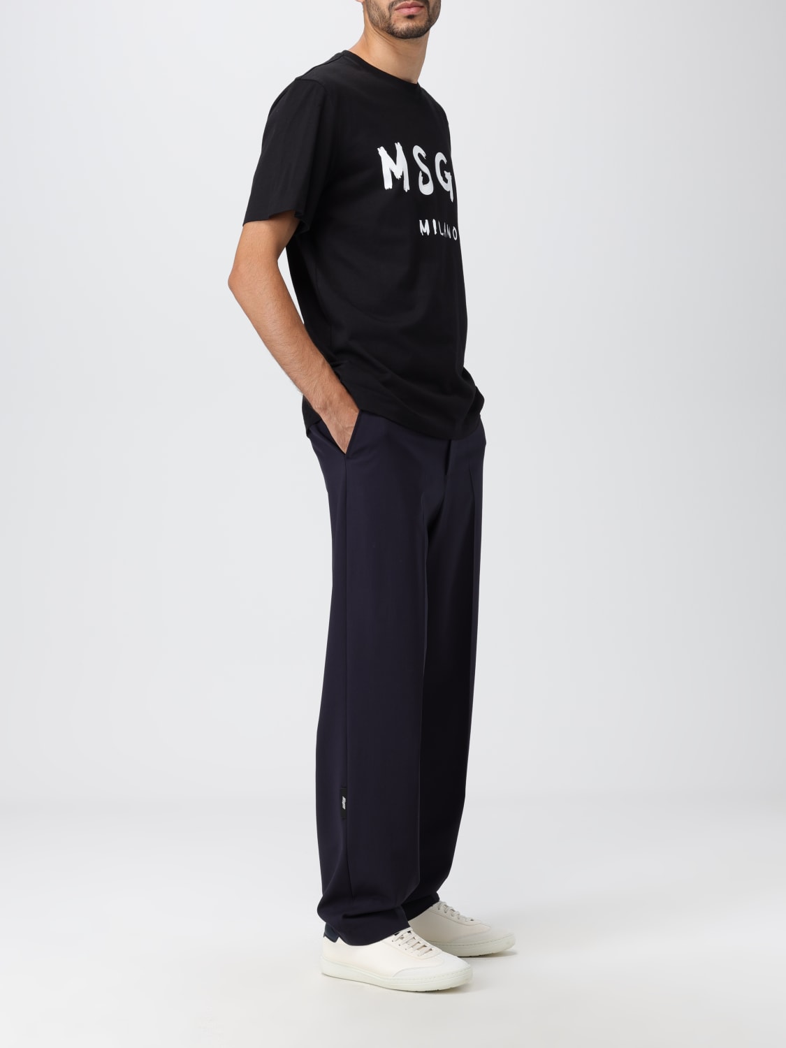 MSGM 티셔츠: 티셔츠 남성 MSGM, 블랙 - Img 2