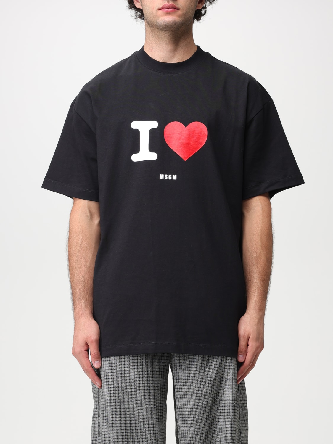 MSGM T-SHIRT: MSGM cotton t-shirt, Black - Img 1