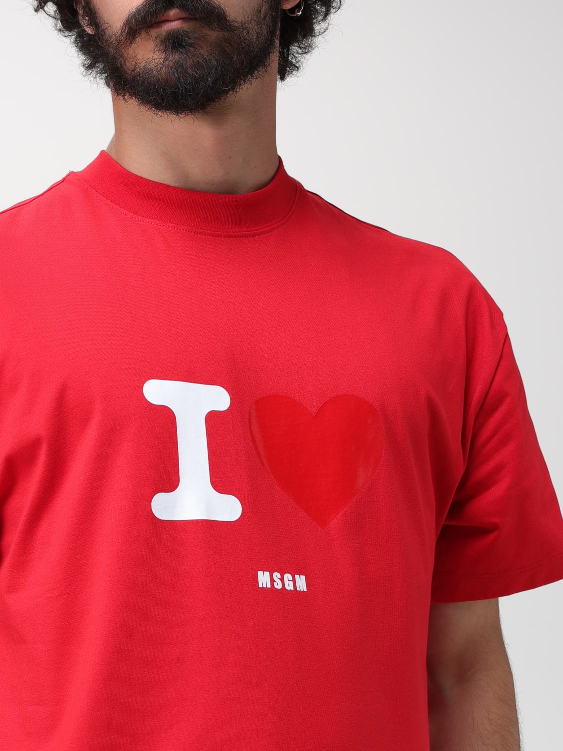 MSGM T-SHIRT: MSGM cotton t-shirt, Red - Img 4