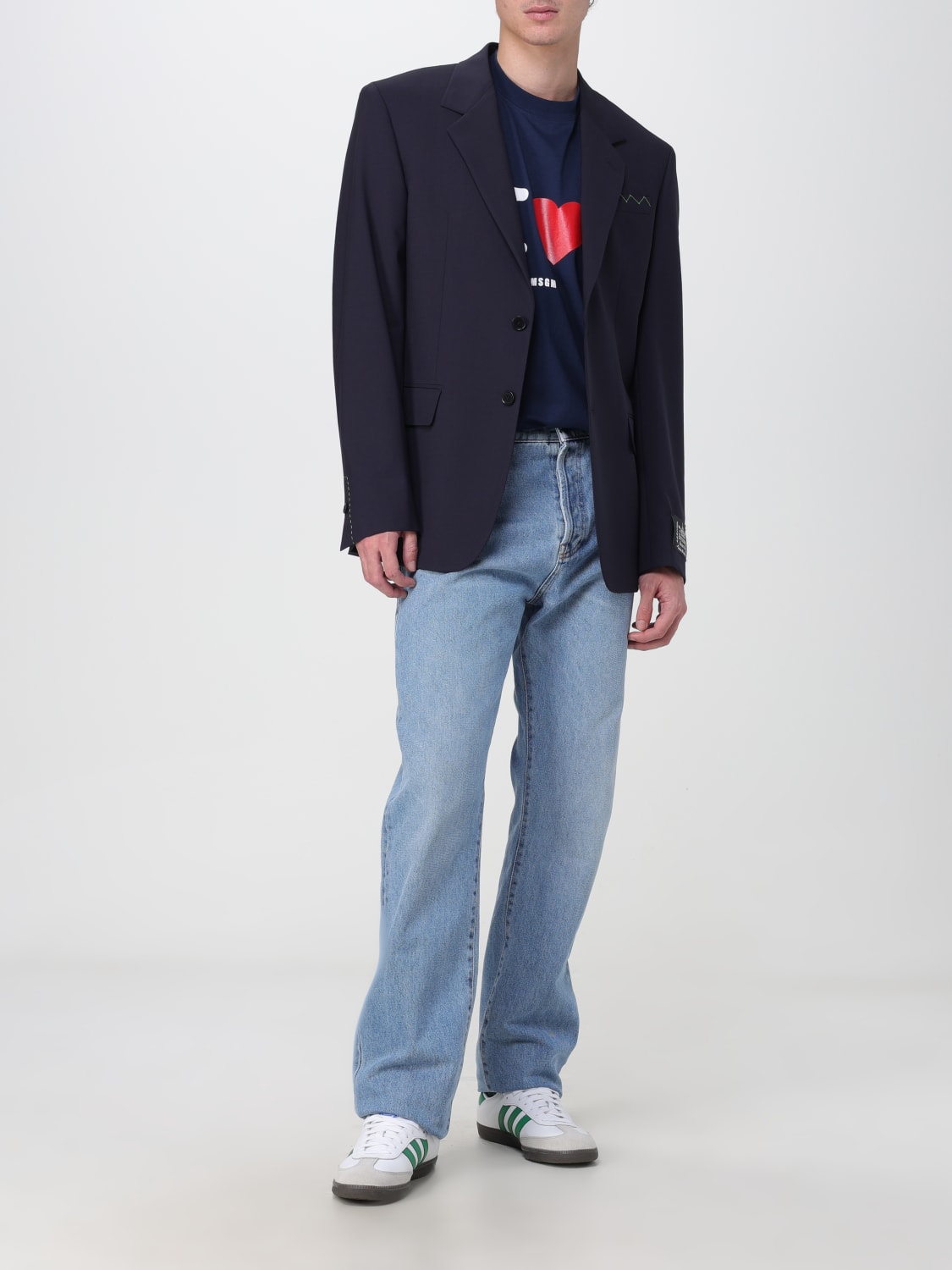 MSGM T-SHIRT: MSGM cotton t-shirt, Navy - Img 2