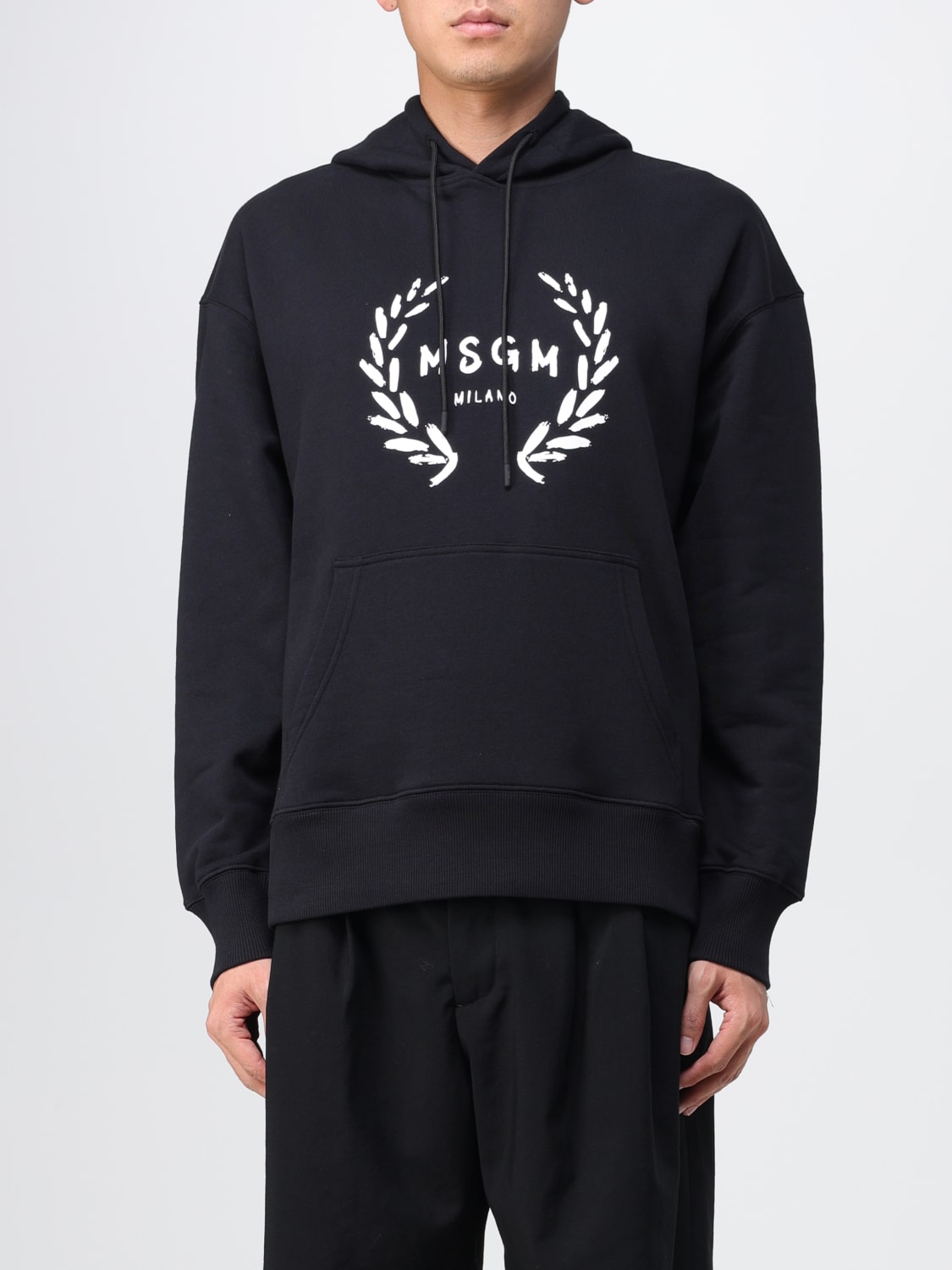 MSGM スウェットシャツ: スウェットシャツ メンズ MSGM, ブラック - Img 1