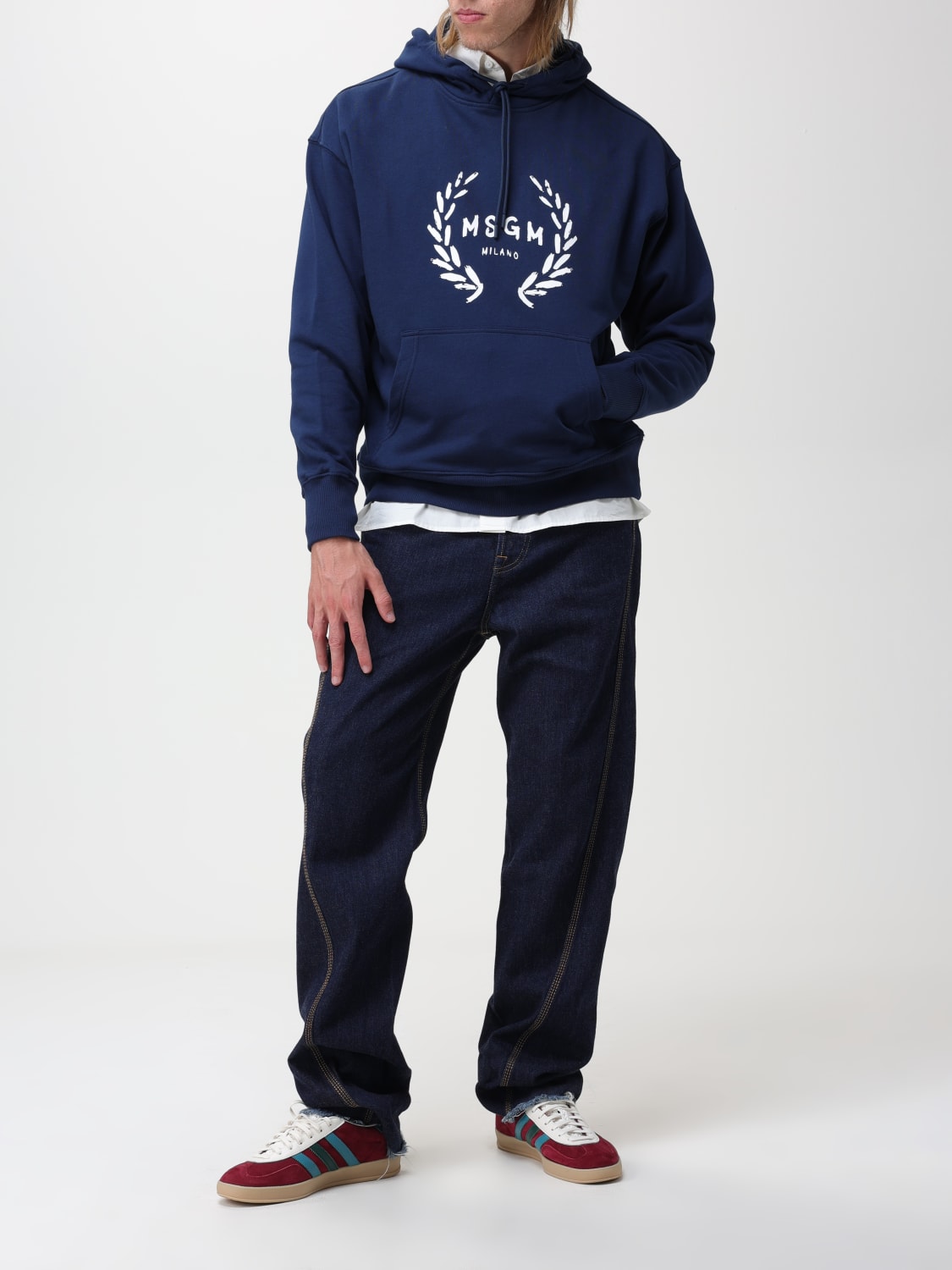 MSGM SWEATSHIRT: Sweatshirt herren MSGM, Navy - Img 2