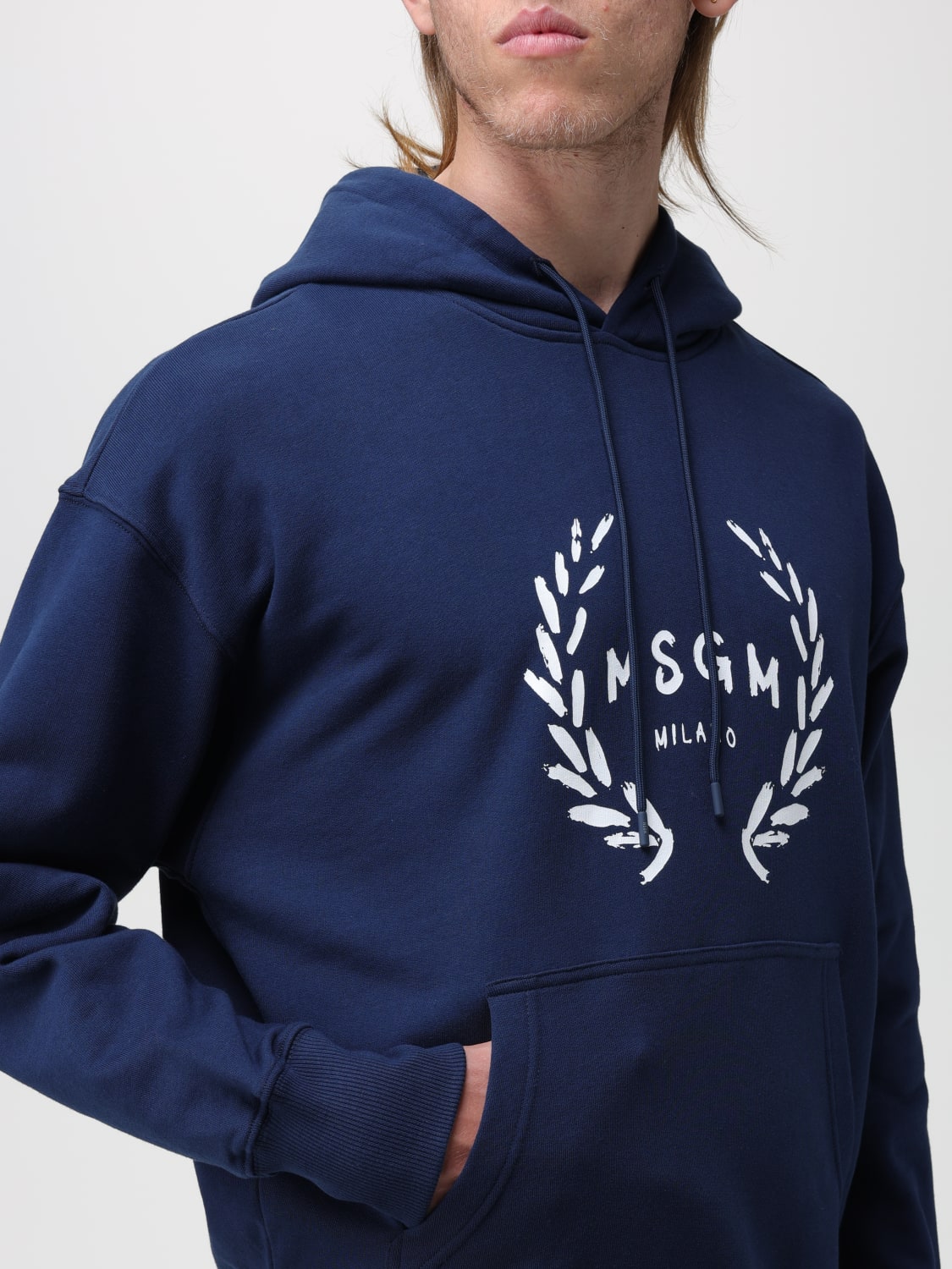MSGM SWEATSHIRT: Sweatshirt herren MSGM, Navy - Img 4