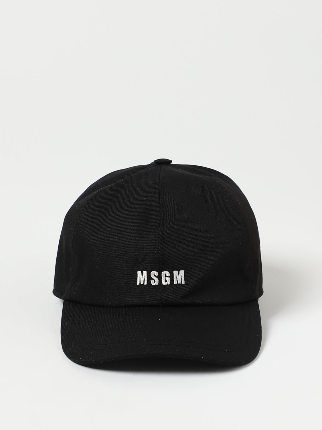 MSGM CAPPELLO: Cappello MSGM in cotone con logo ricamato, Nero - Img 2