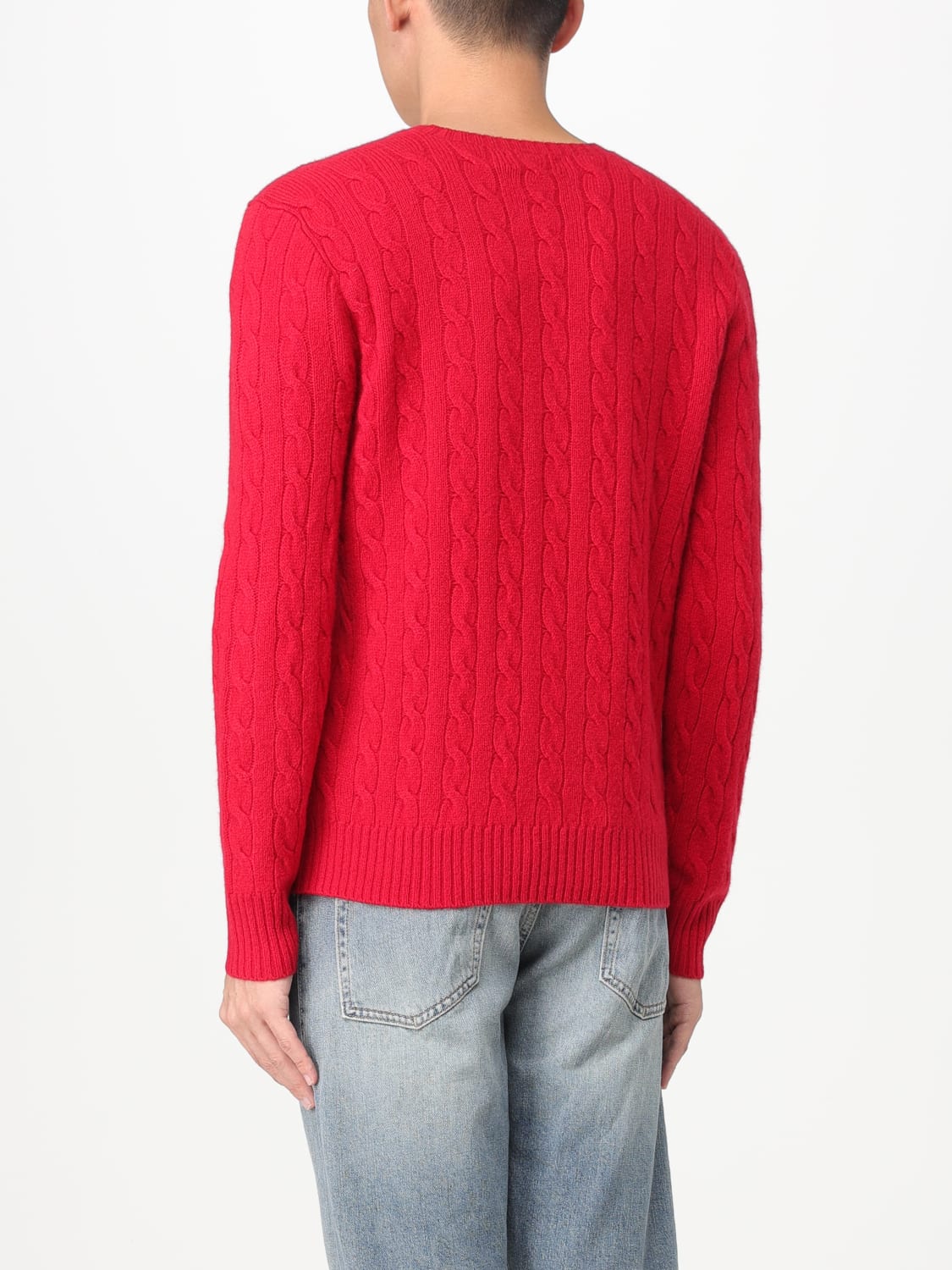 POLO RALPH LAUREN MAGLIA: Maglia Polo Ralph Lauren in lana e cashmere, Rosso - Img 2