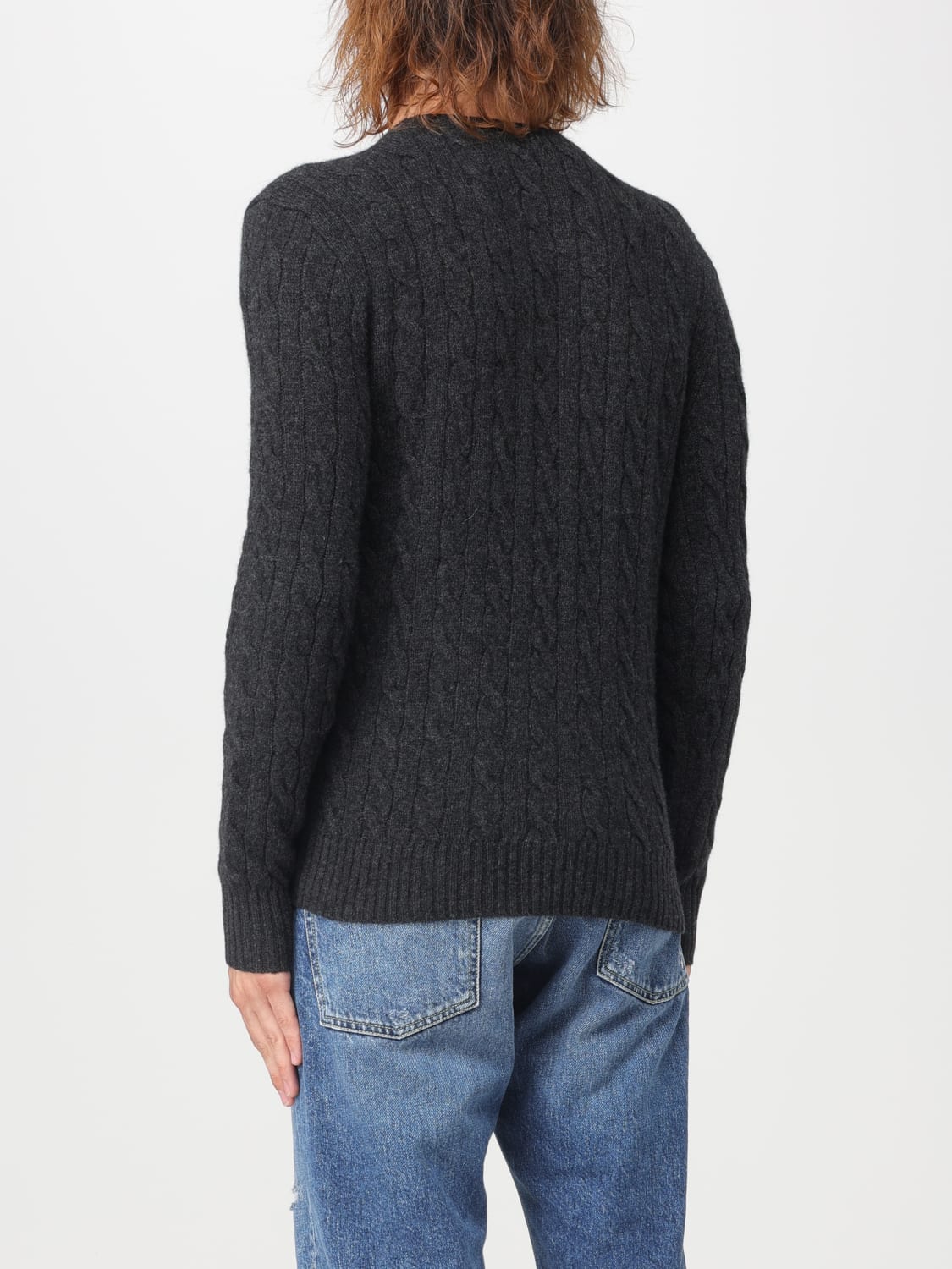 POLO RALPH LAUREN MAGLIA: Maglia Polo Ralph Lauren in lana e cashmere, Grigio - Img 2