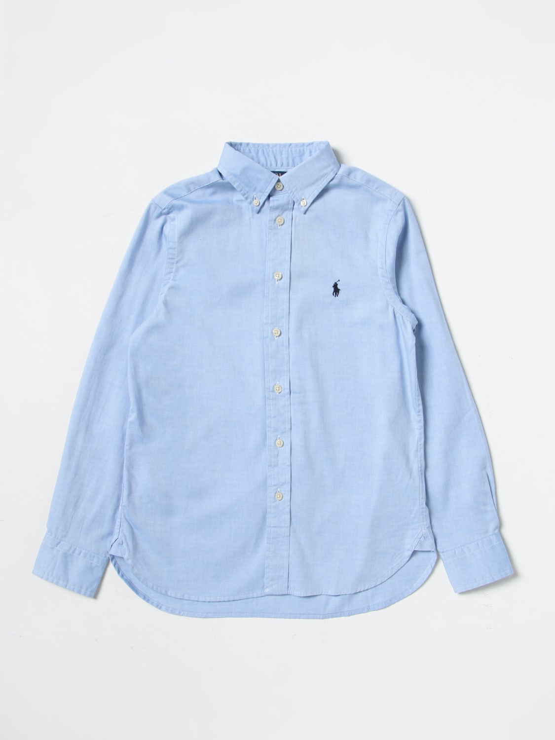 POLO RALPH LAUREN SHIRT: Shirt kids Polo Ralph Lauren, Gnawed Blue - Img 1
