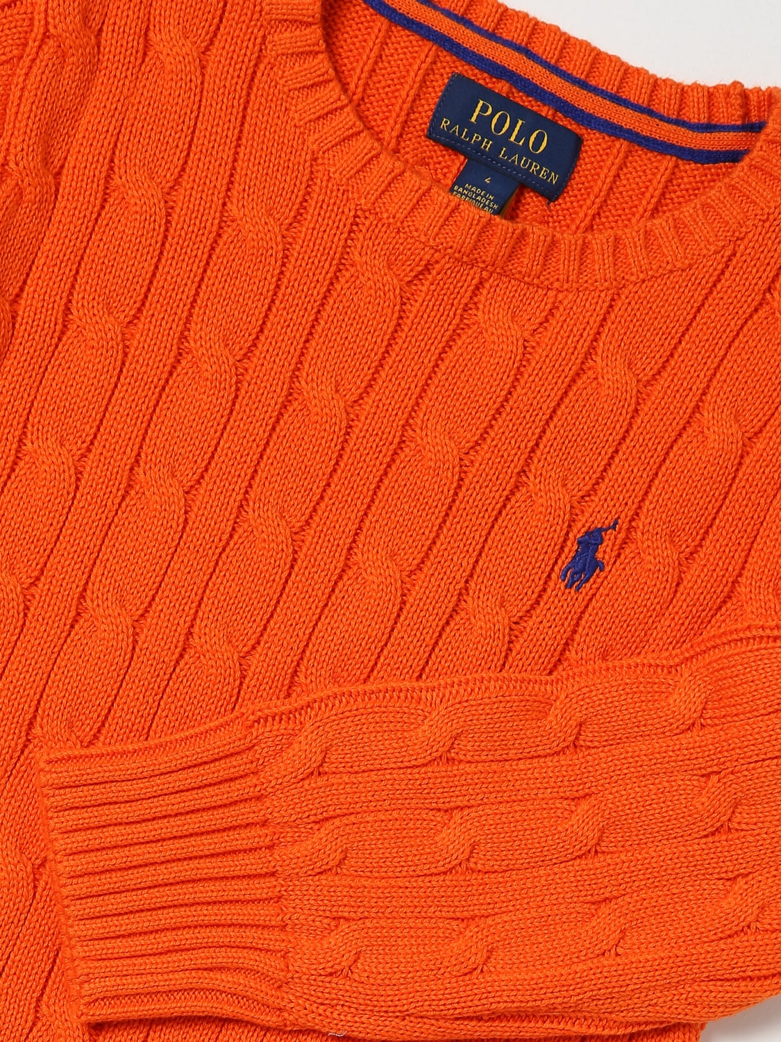 POLO RALPH LAUREN СВИТЕР: Свитер Детское Polo Ralph Lauren, Оранжевый - Img 3