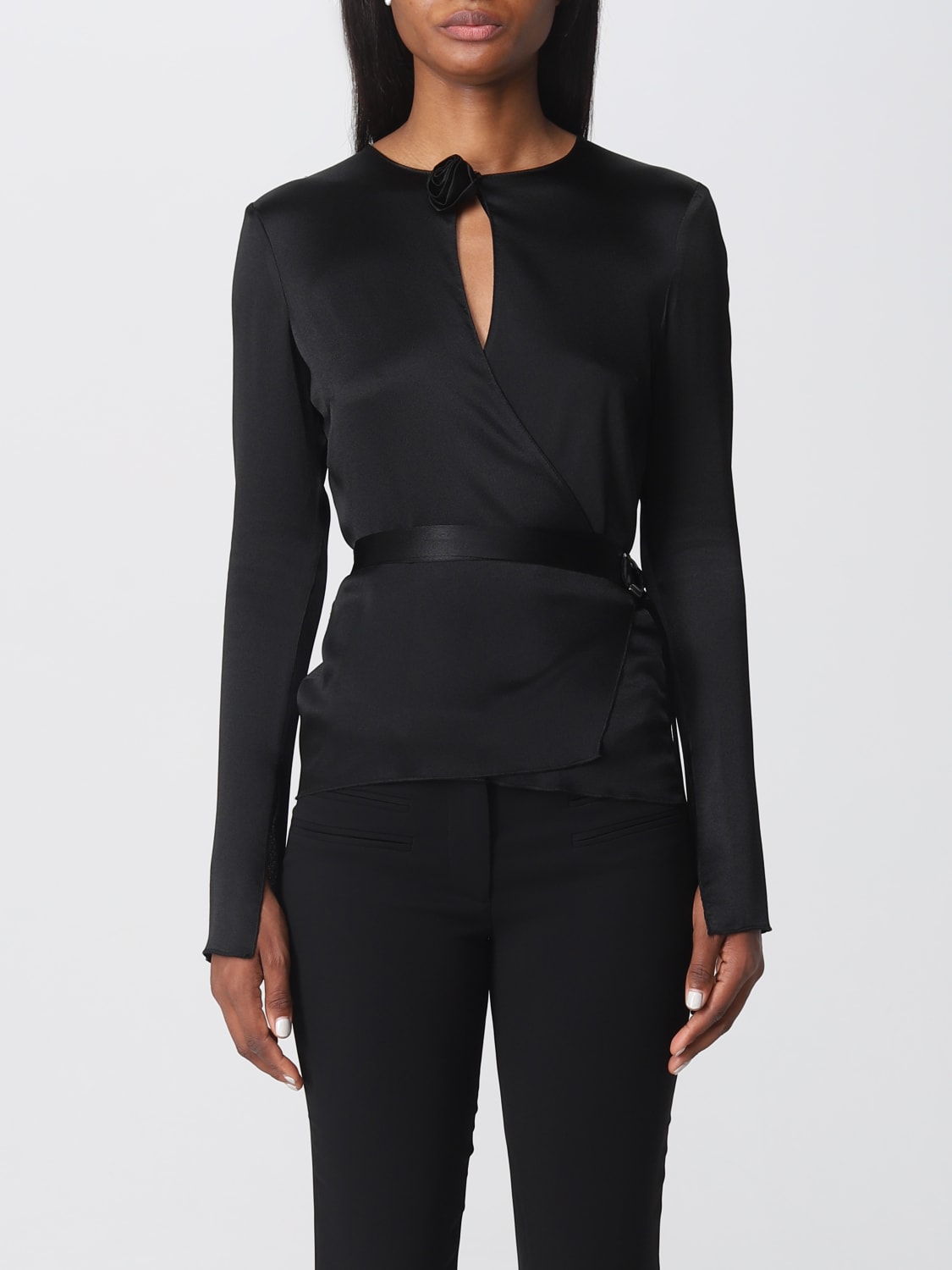 BLUMARINE TOP: Hemdbluse damen Blumarine, Schwarz - Img 1