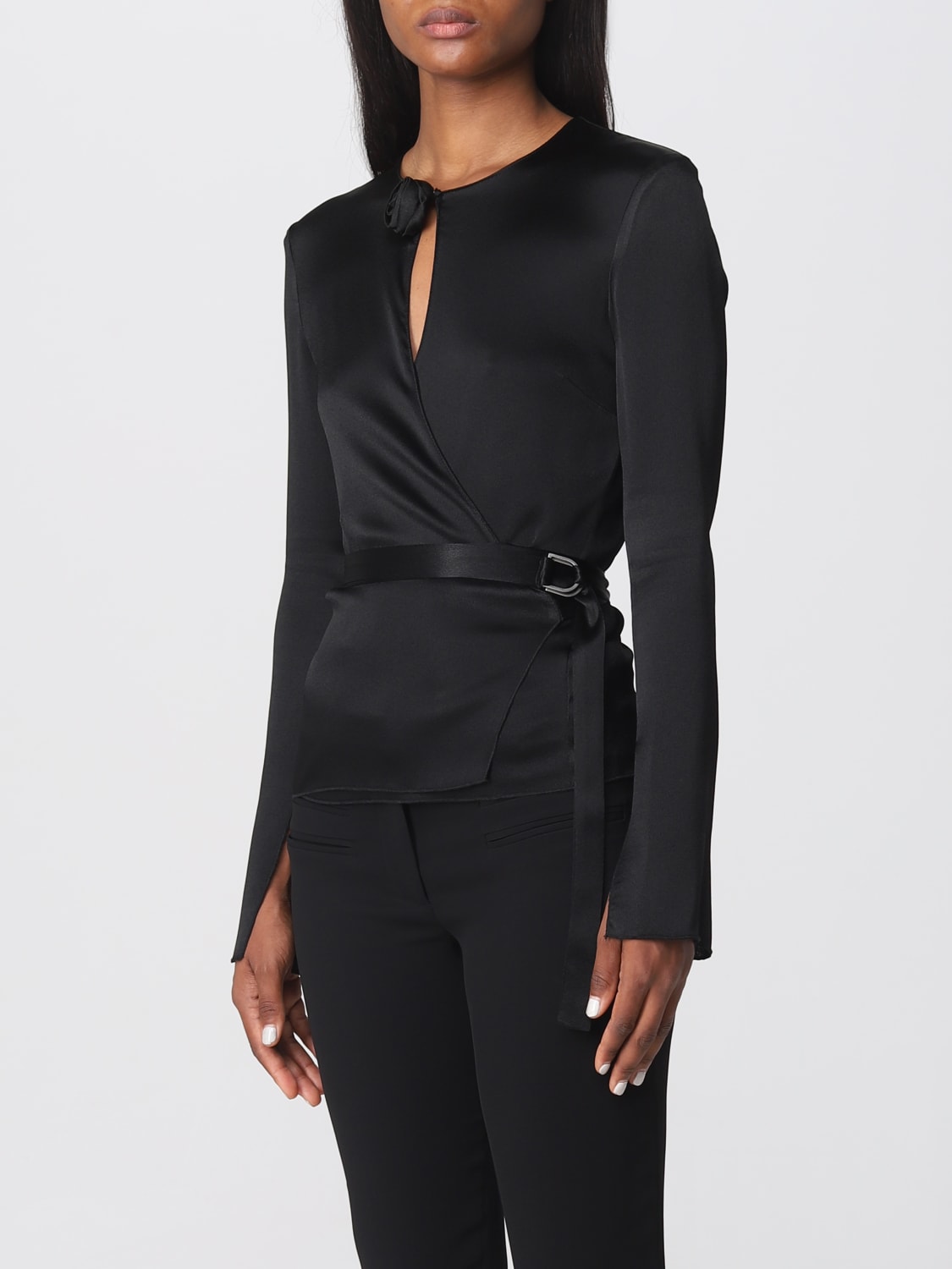 BLUMARINE TOP: Hemdbluse damen Blumarine, Schwarz - Img 4