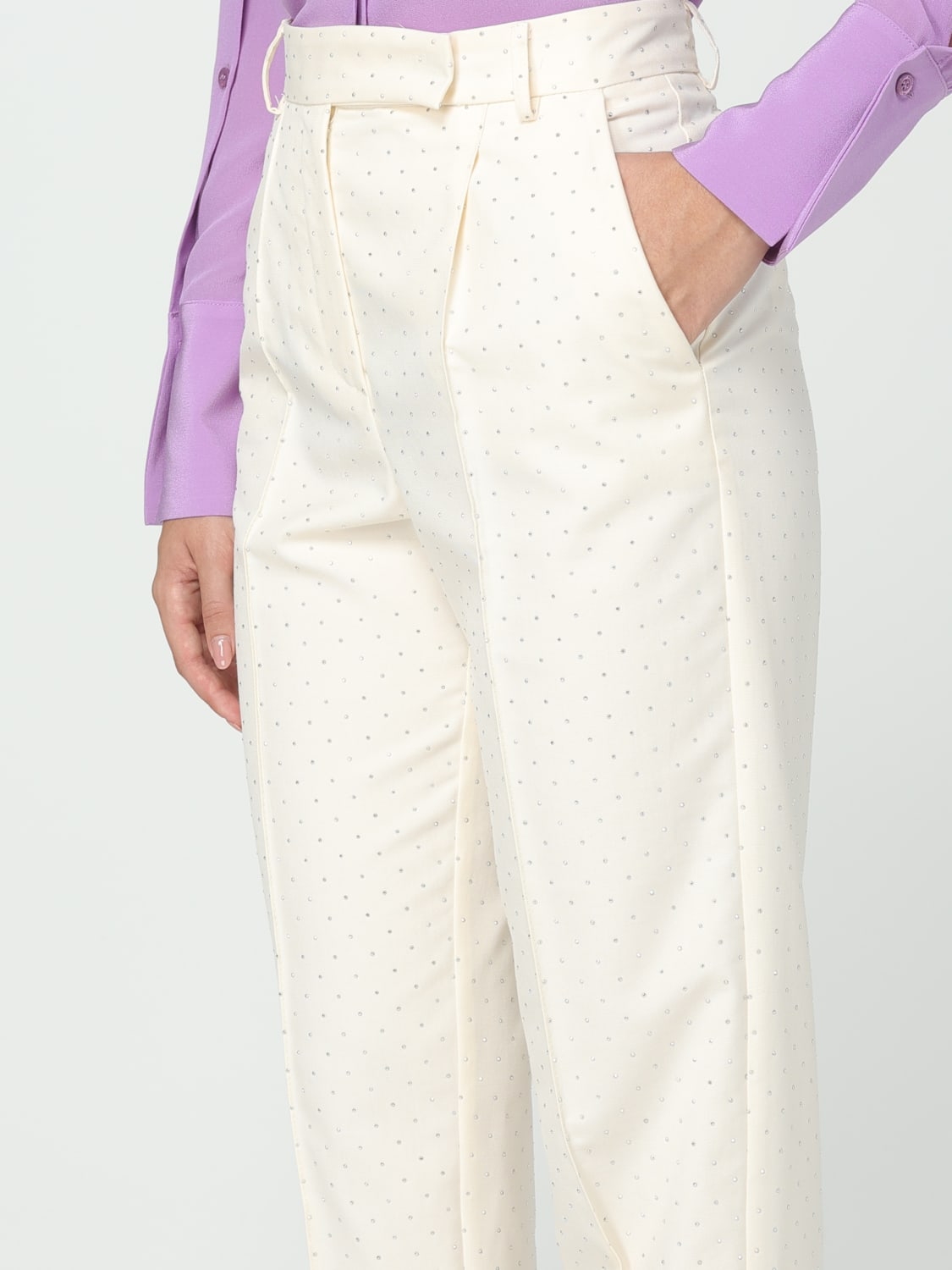 SIMONA CORSELLINI PANTS: Pants woman Simona Corsellini, Ivory - Img 3