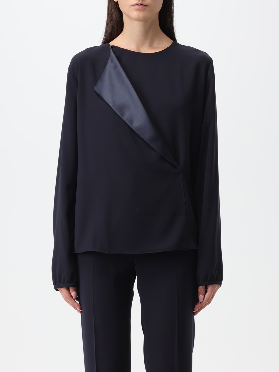EMPORIO ARMANI Top e bluse donna Blue Top E Bluse Emporio Armani H4NC1C2NWAZ online su GIGLIO.COM