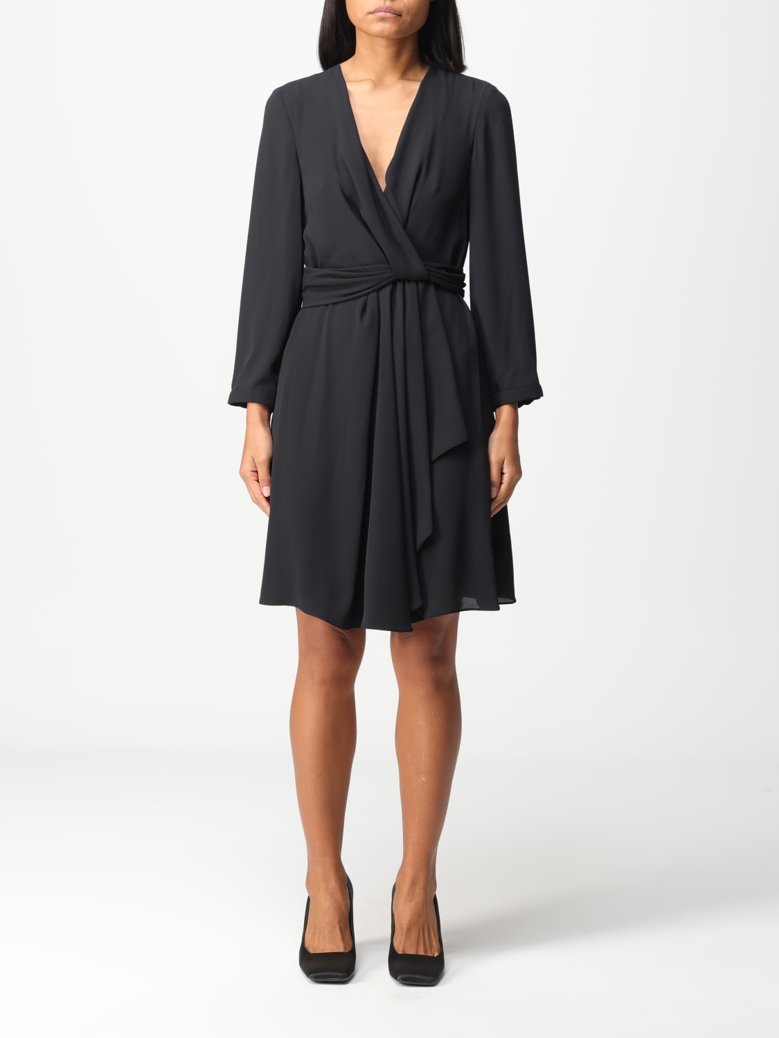 Emporio Armani Outlet Robes femme Noir Robes Emporio Armani H4NA16E2300 en ligne sur GIGLIO.COM