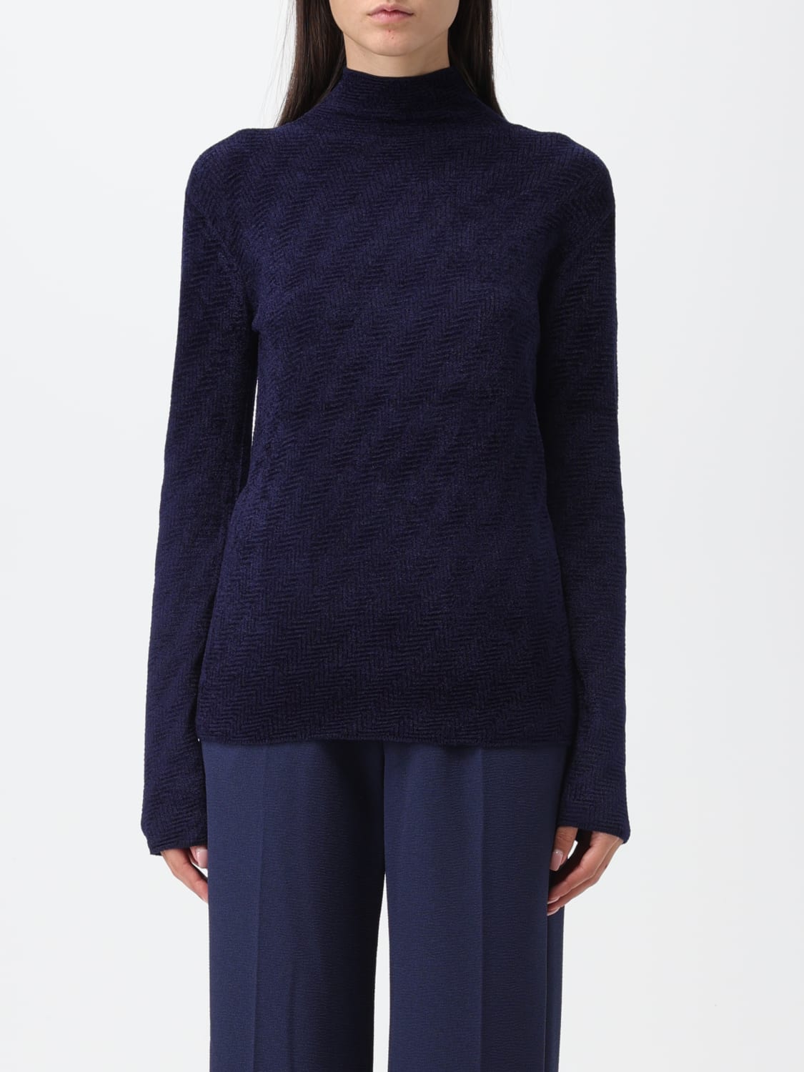 Emporio Armani Outlet Pull femme Bleu Pull Emporio Armani 6RAMT42M03Z en ligne sur GIGLIO.COM