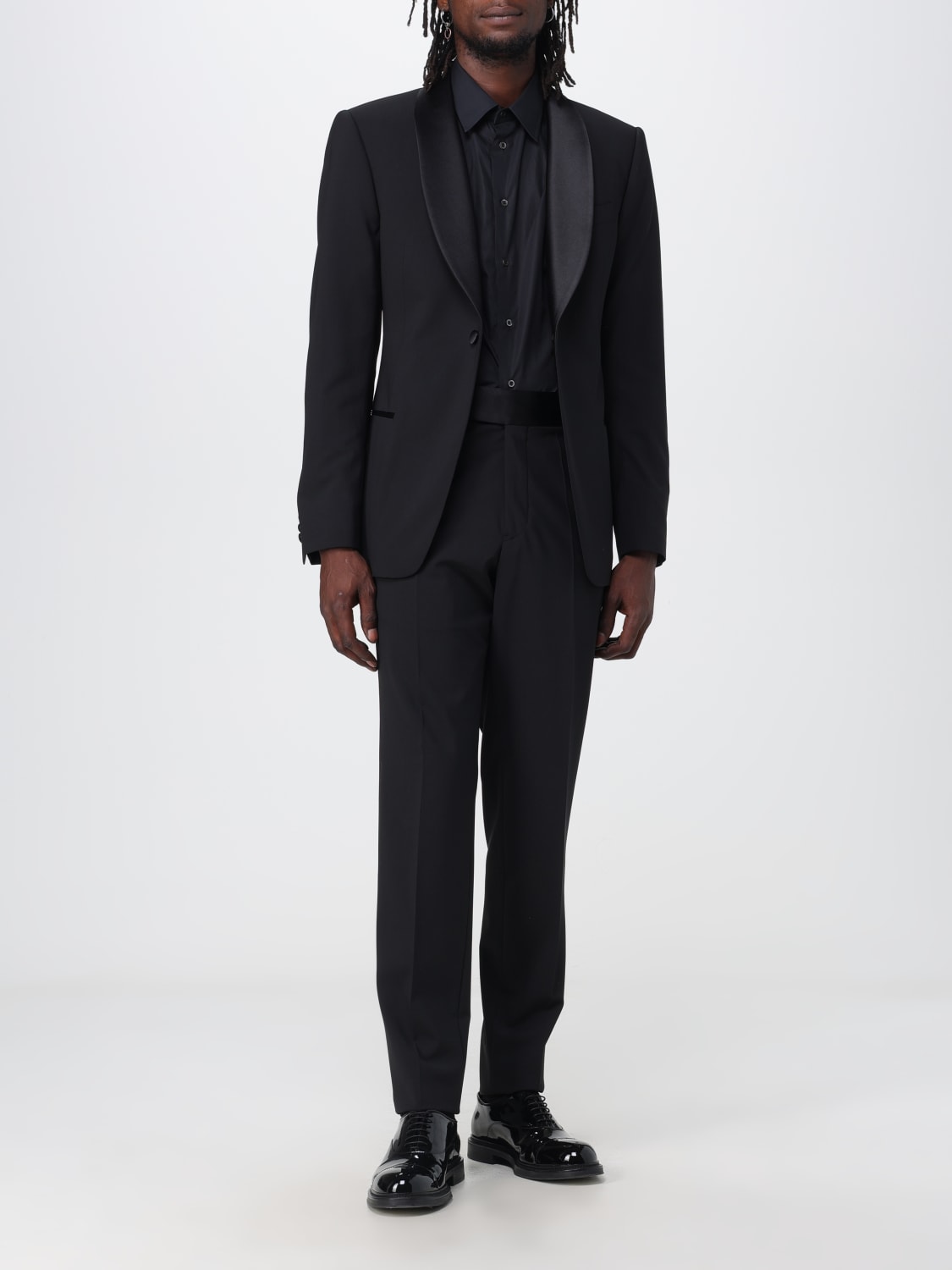EMPORIO ARMANI: Suit men - Black | Emporio Armani suit H41VB801506 online  at GIGLIO.COM
