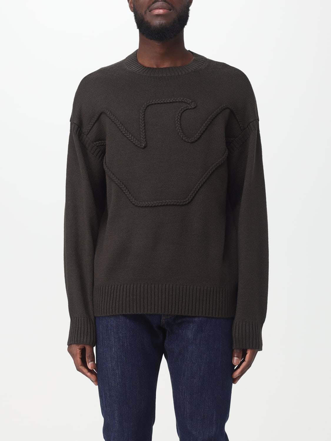 Giglio Maglia Emporio Armani in misto lana con ricamo