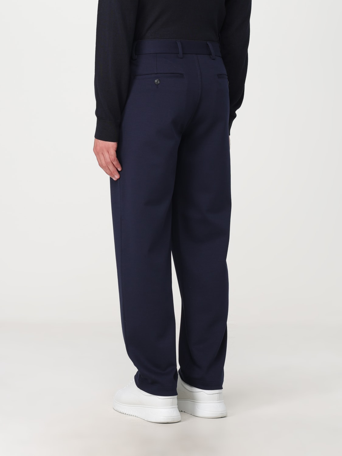 EMPORIO ARMANI SWEATER: Emporio Armani wool sweater with logo, Blue 1 - Img 3