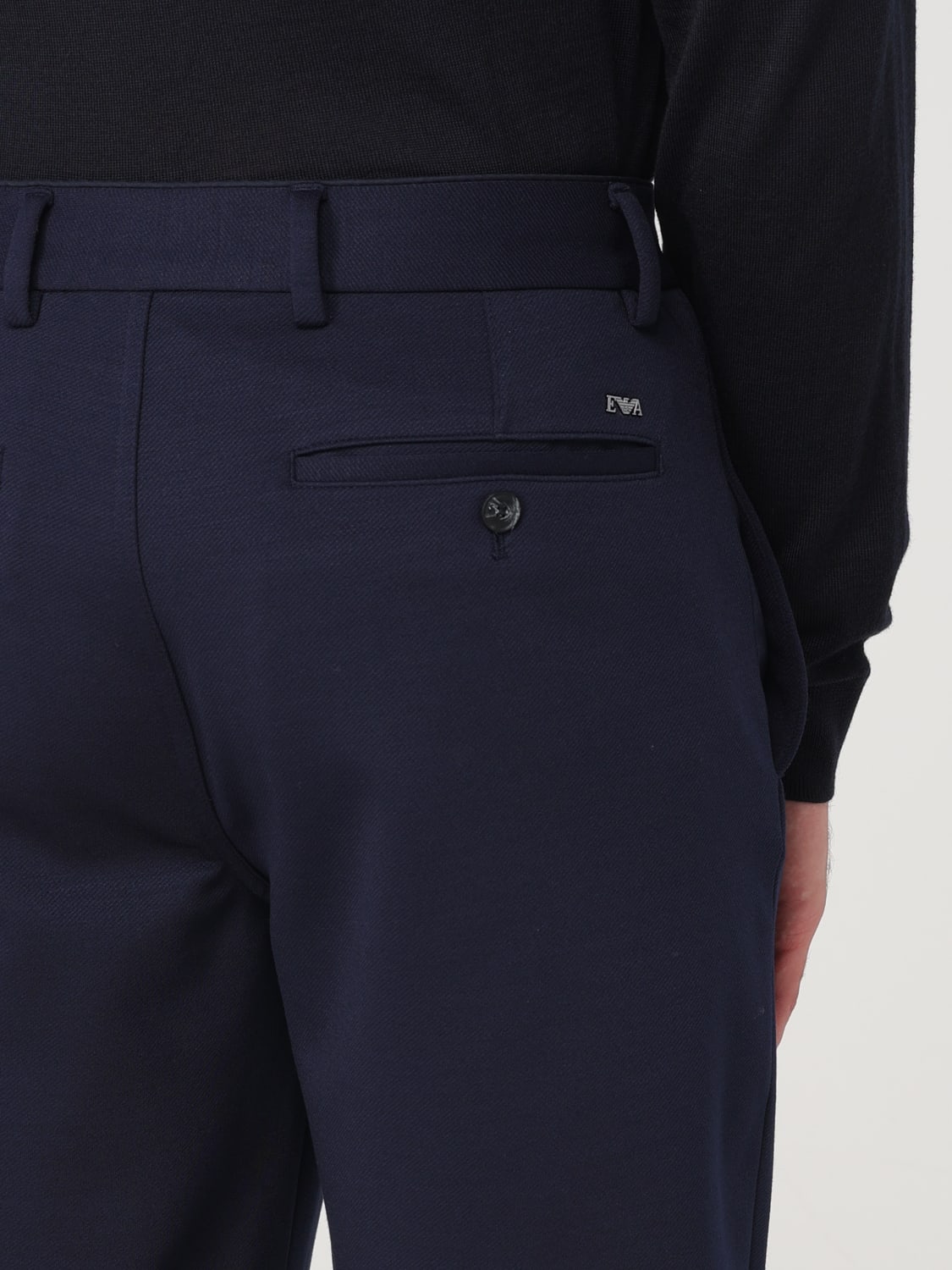 EMPORIO ARMANI SWEATER: Emporio Armani wool sweater with logo, Blue 1 - Img 4