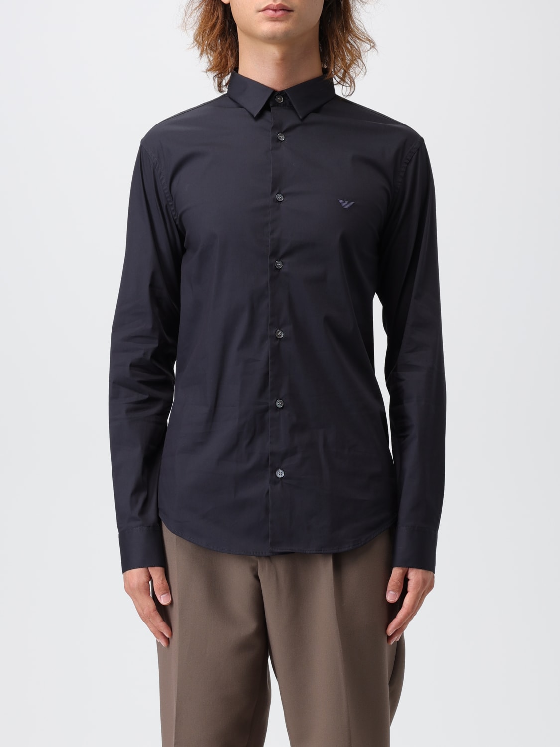 Giglio Camicia Emporio Armani in misto cotone con logo