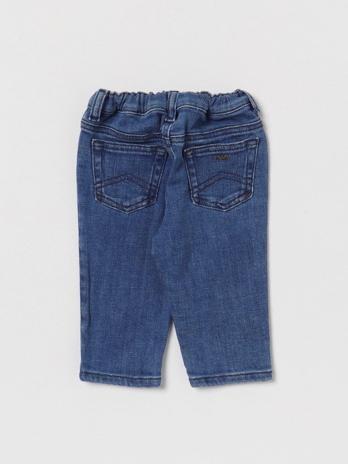 EMPORIO ARMANI ДЖИНСЫ: Джинсы Детское Emporio Armani, Серо-Бежевый - Img 2