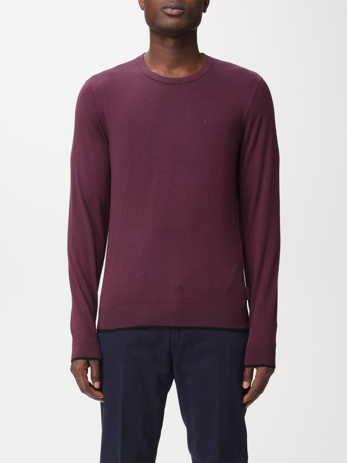 Armani Exchange Outlet: Sweater men - Burgundy | Armani Exchange sweater  8NZM6AZM1HZ online at GIGLIO.COM