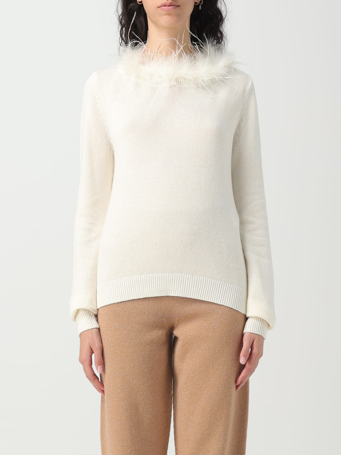 TWINSET SWEATER: Sweater woman Twinset, Yellow Cream - Img 1